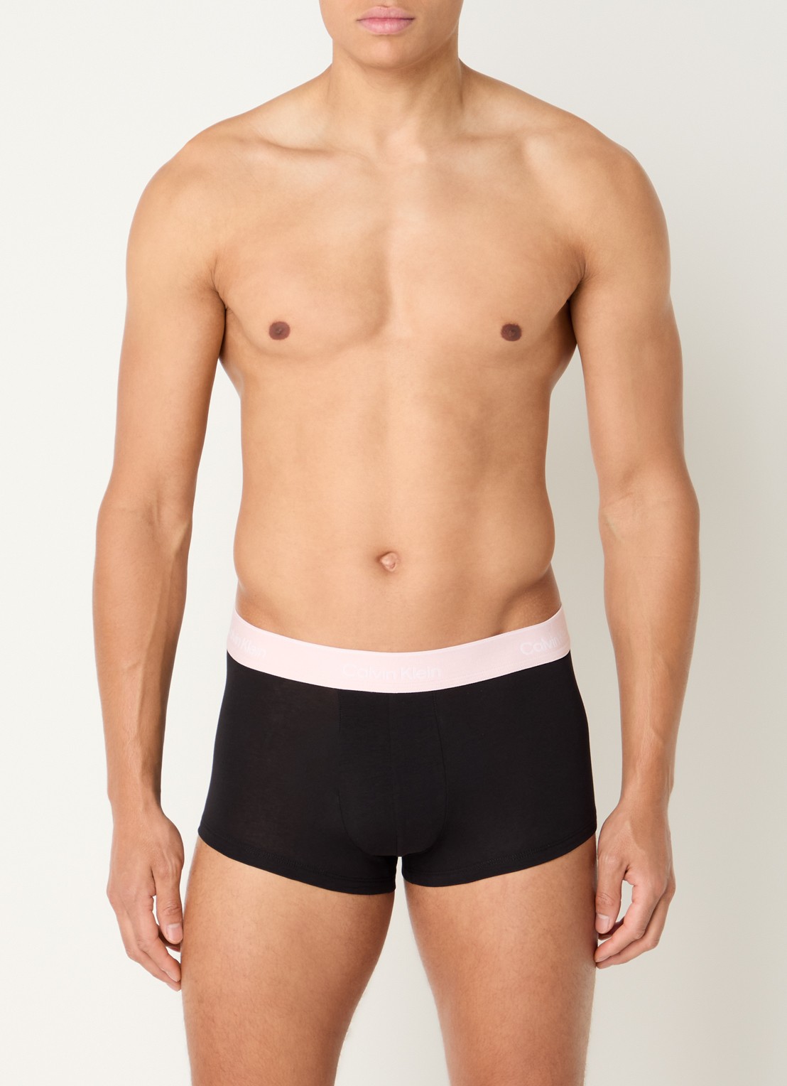 Calvin Klein Boxershorts met logoband in 3-pack - voorkant 3 zwart