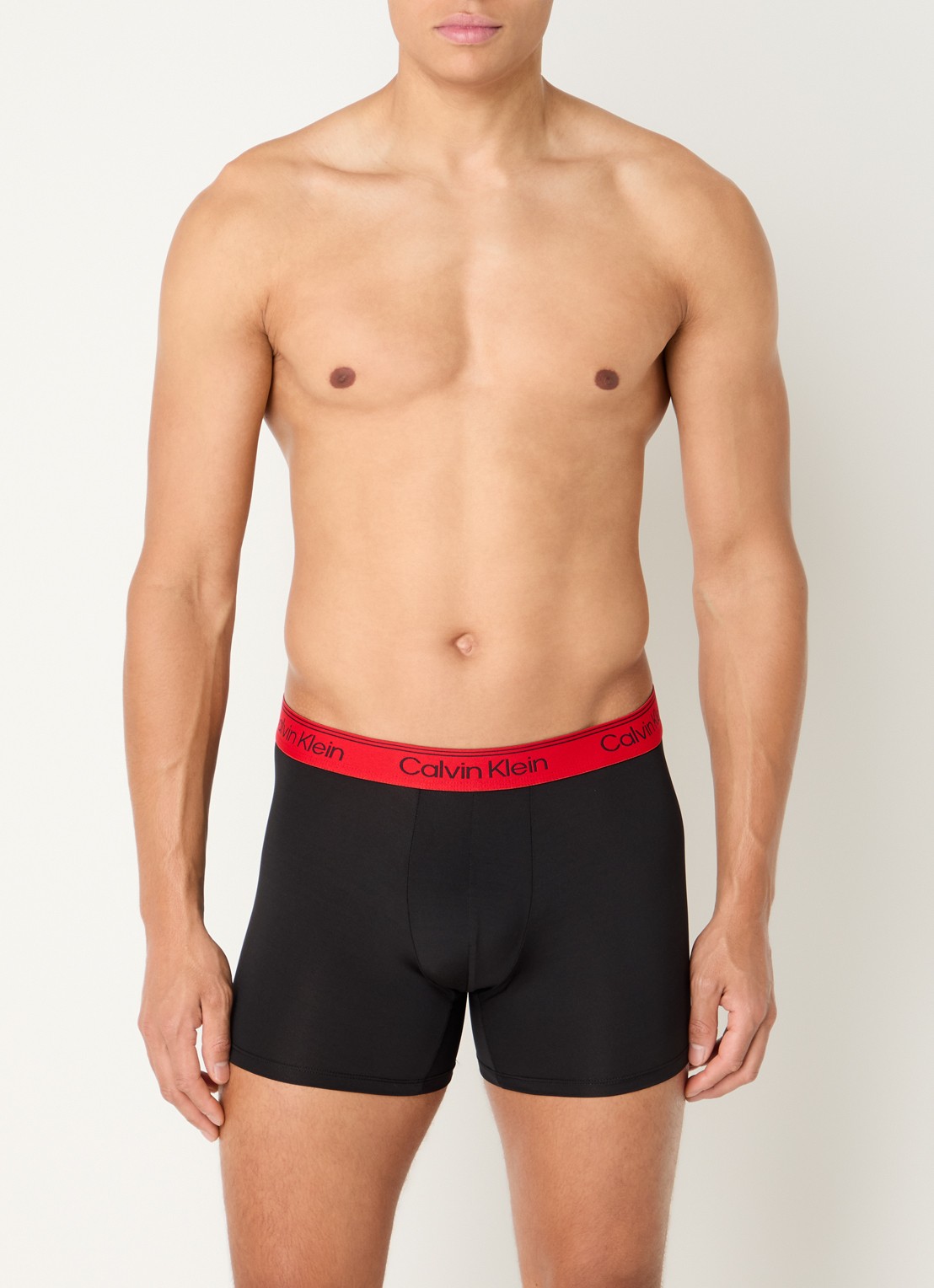 Calvin Klein Boxershorts met logoband in 3-pack - voorkant 3 zwart