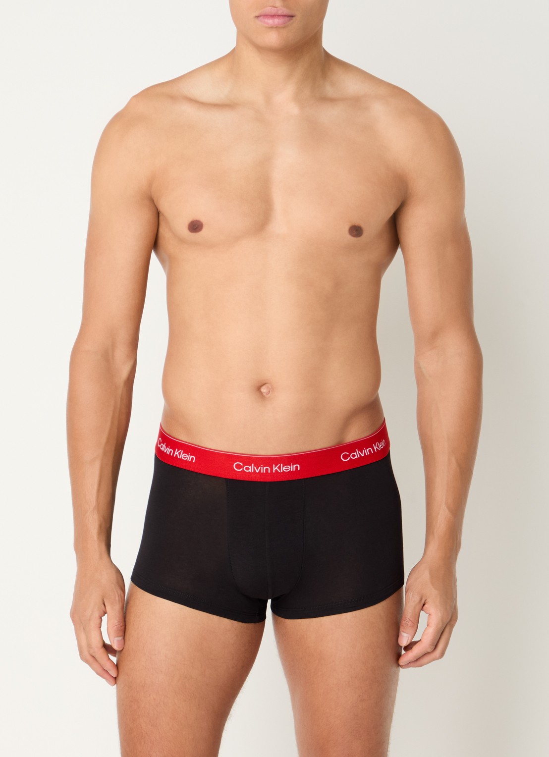 Calvin Klein Boxershorts met logoband in 3-pack - voorkant 4 zwart