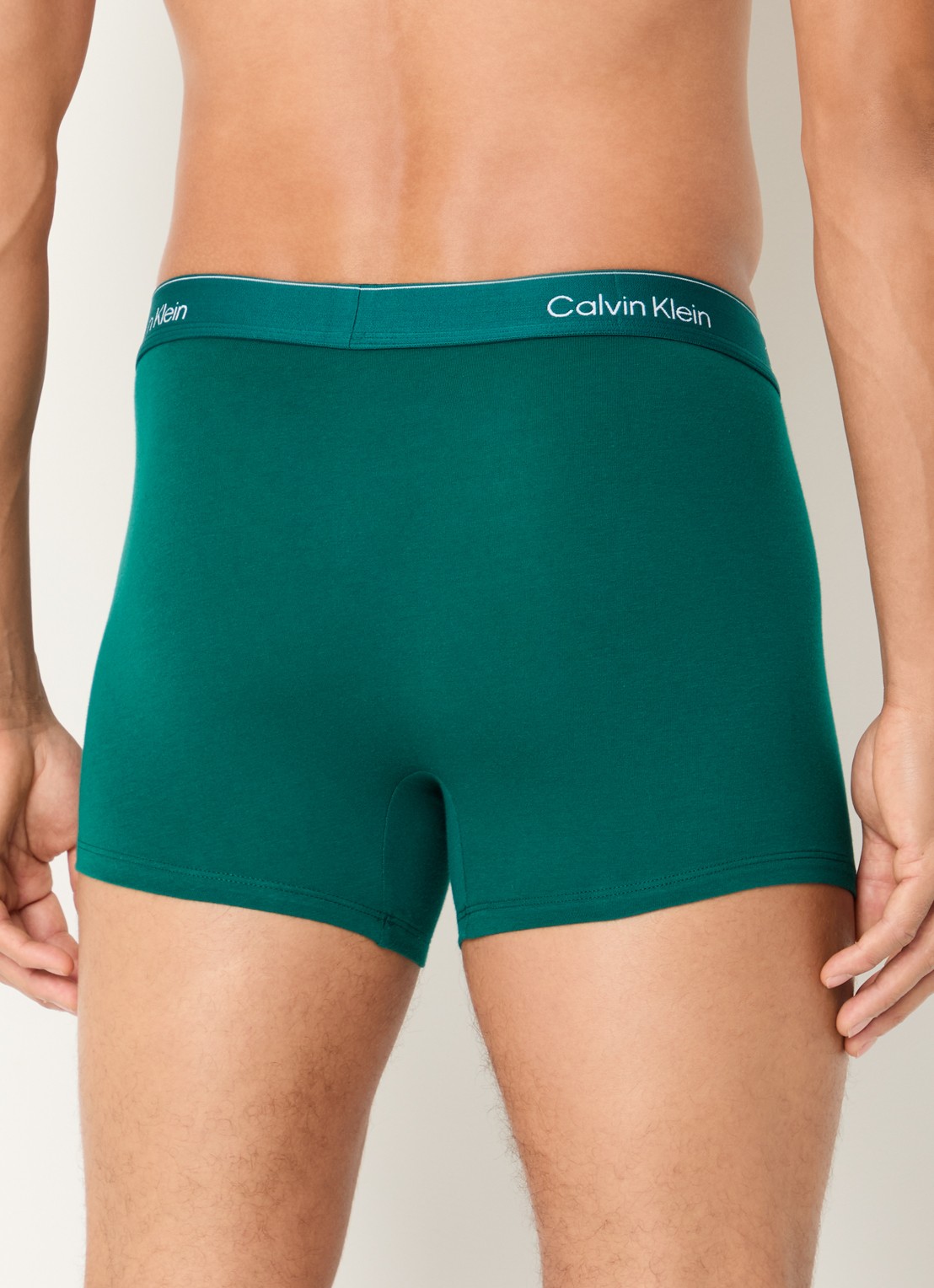 Calvin Klein Boxershorts met logoband in 3-pack - achterkant 4 groen