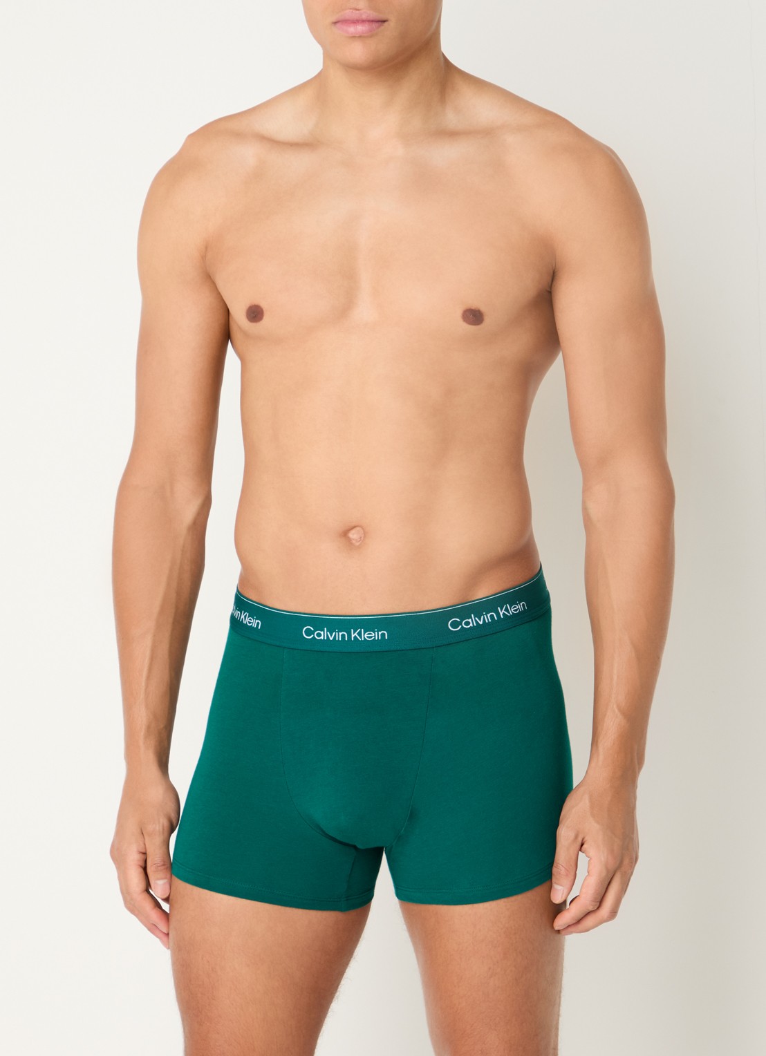 Calvin Klein Boxershorts met logoband in 3-pack - voorkant 2 groen