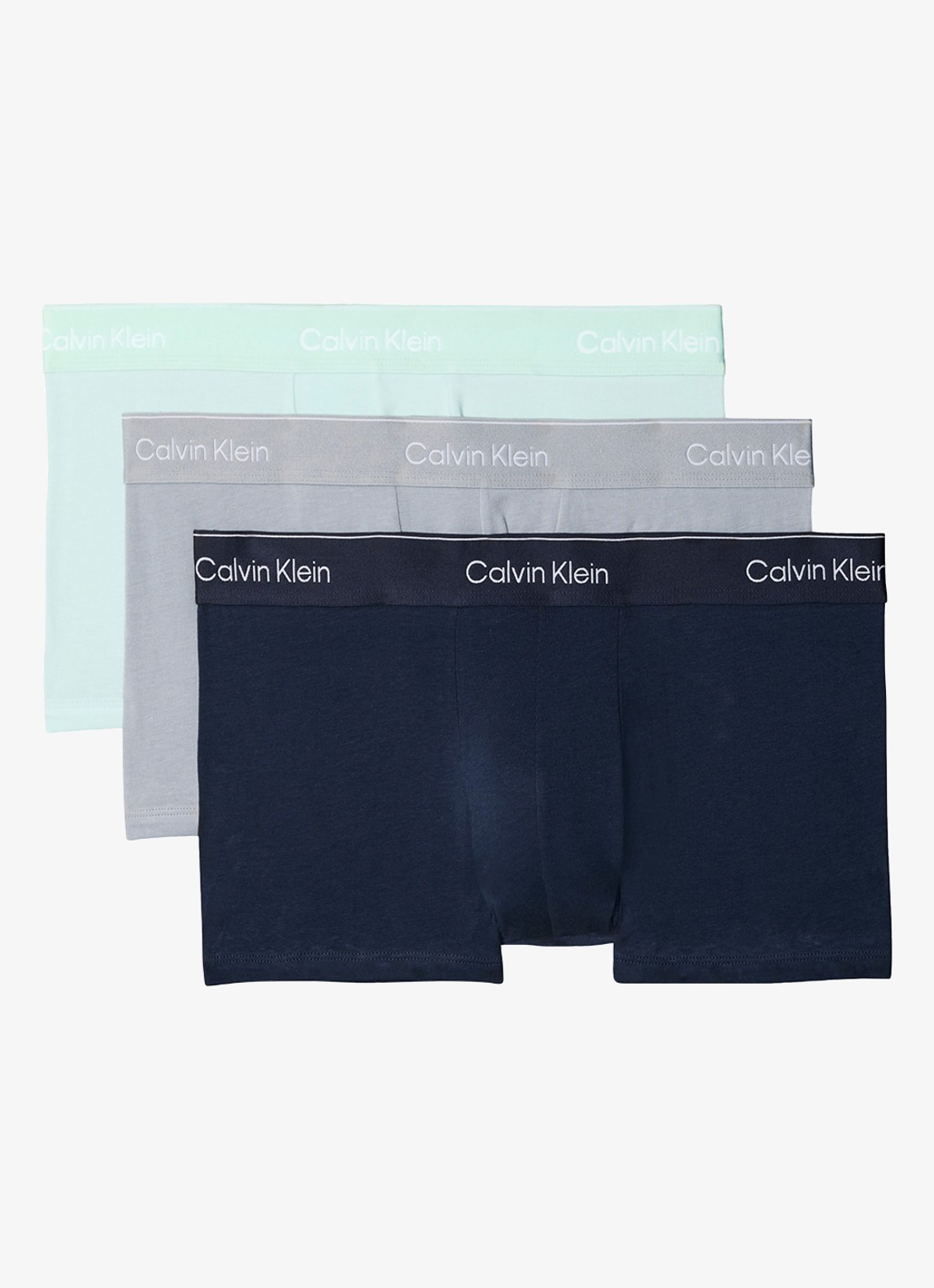 Calvin Klein Boxershorts met logoband in 3-pack - voorkant grijs