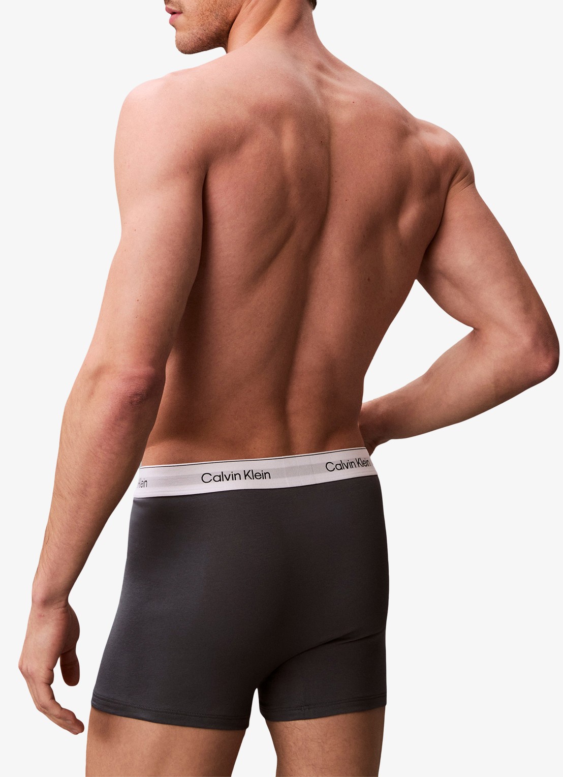 Calvin Klein Boxershorts met logoband in 3-pack - achterkant wit