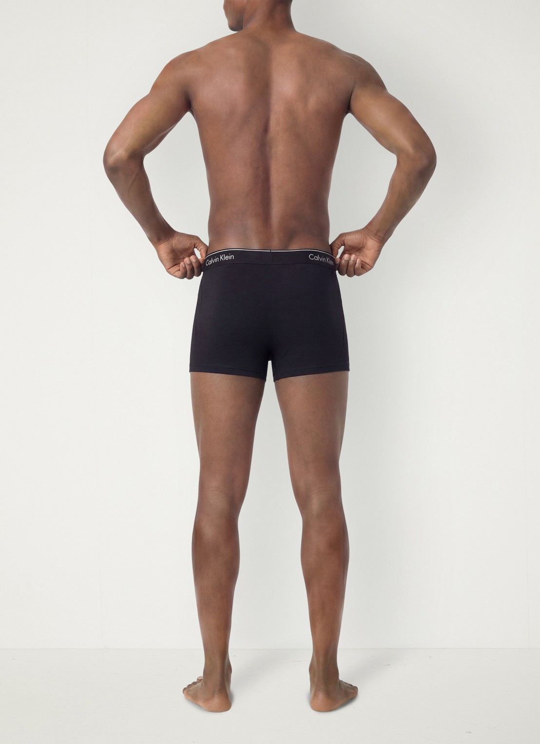 Calvin Klein Boxershorts met logoband in 3-pack - achterkant zwart