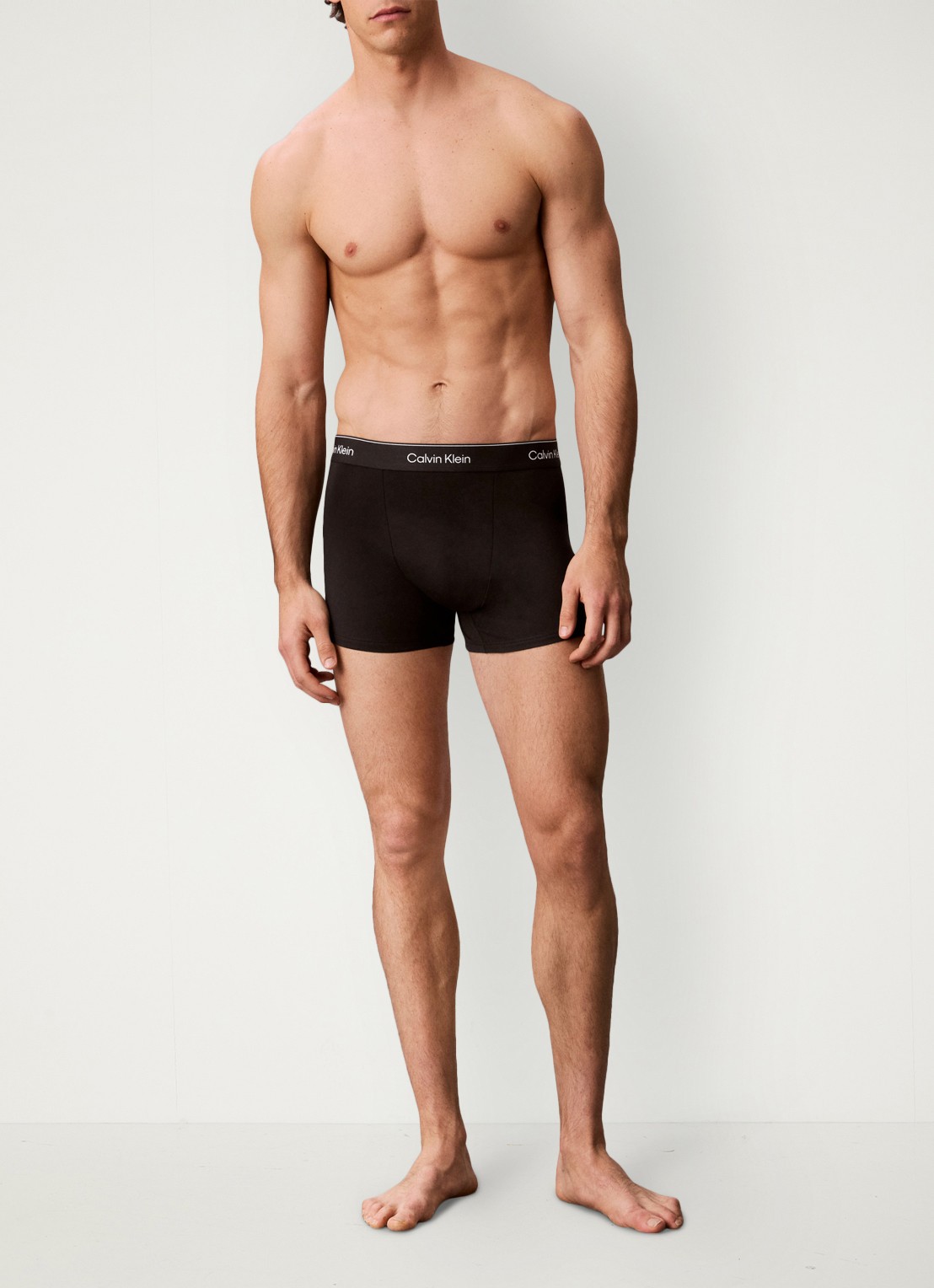 Calvin Klein Boxershorts met logoband in 3-pack - voorkant 2 paars