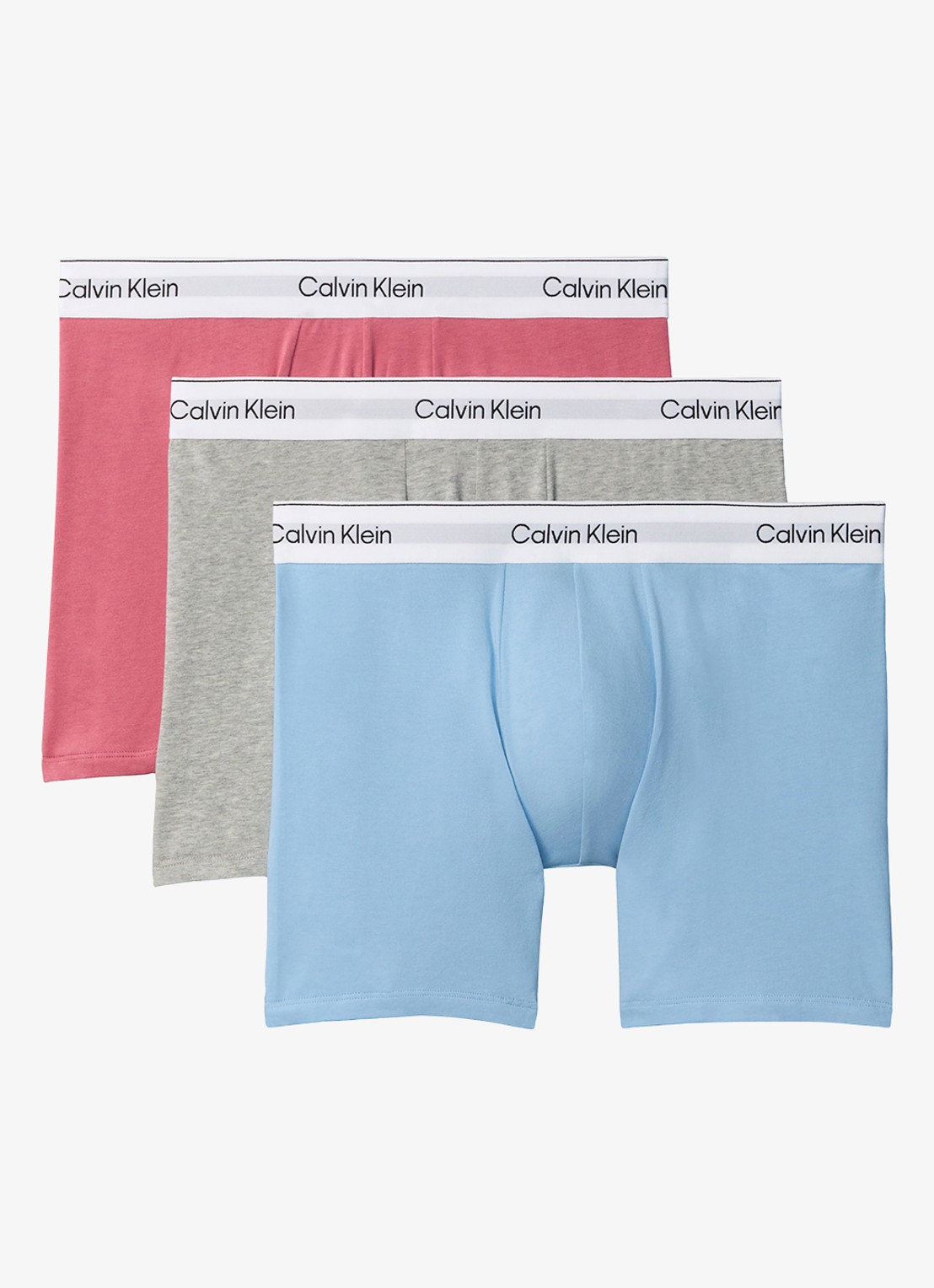 Calvin Klein Boxershorts met logoband in 3-pack - voorkant 2 donkerblauw