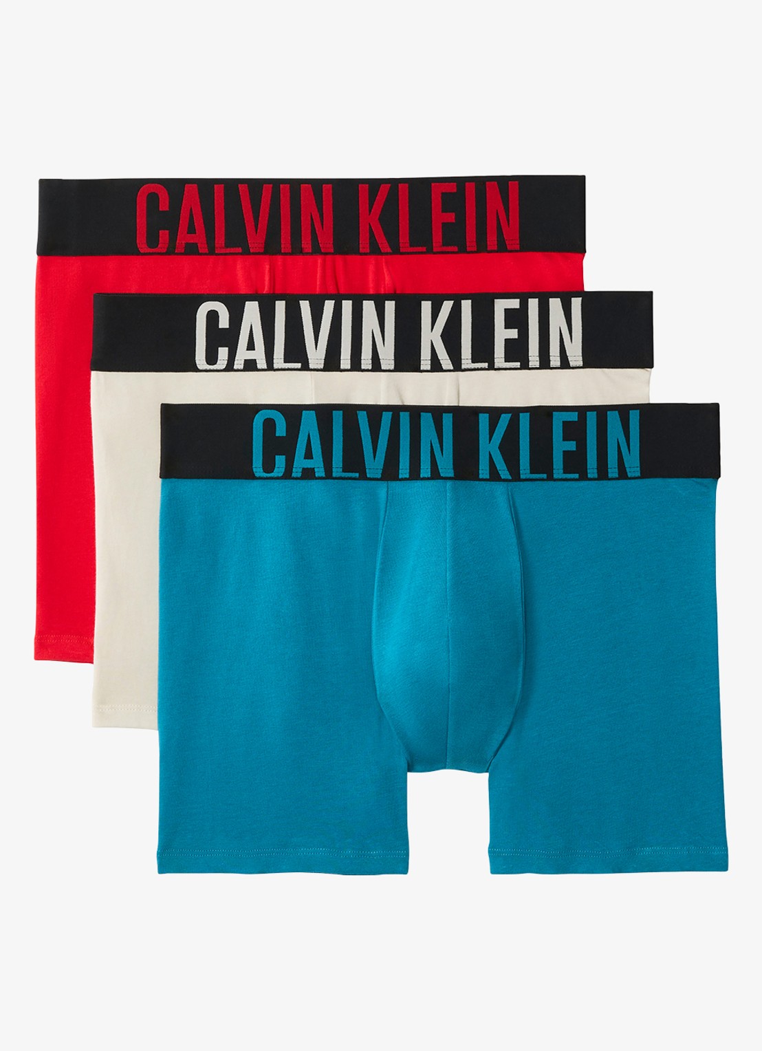 Calvin Klein Boxershorts met logoband in 3-pack - voorkant 2 multicolor