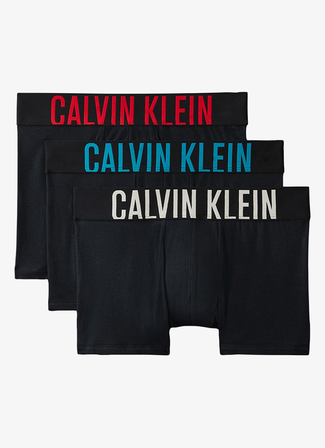 Calvin Klein Boxershorts met logoband in 3-pack - voorkant 4 zwart