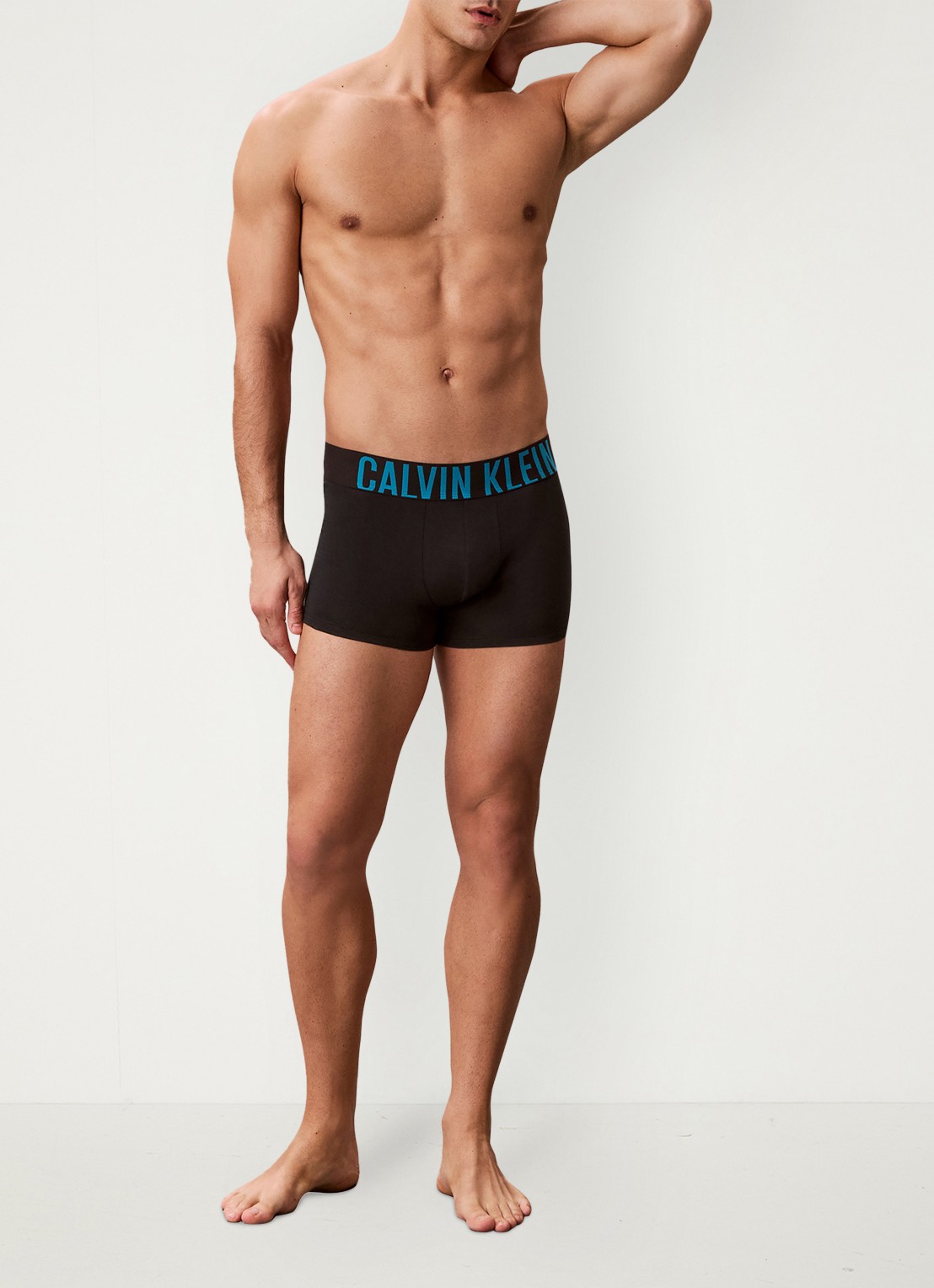 Calvin Klein Boxershorts met logoband in 3-pack - voorkant 5 zwart