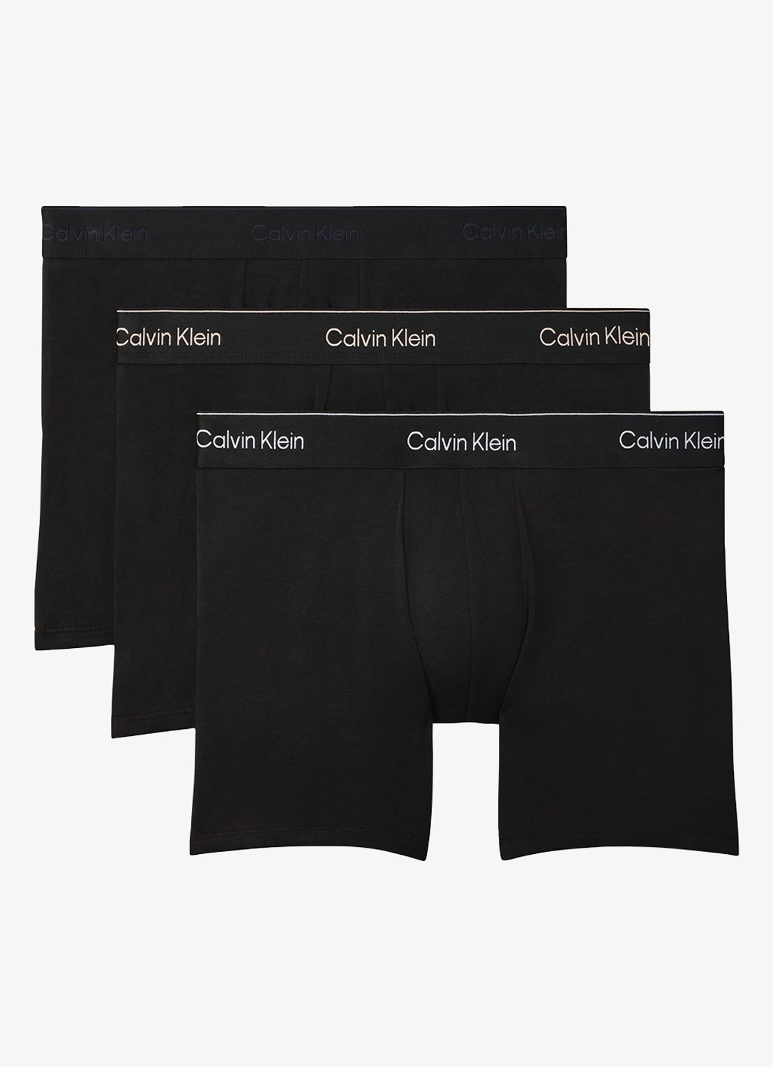 Calvin Klein Boxershorts met logoband in 3-pack - voorkant zwart