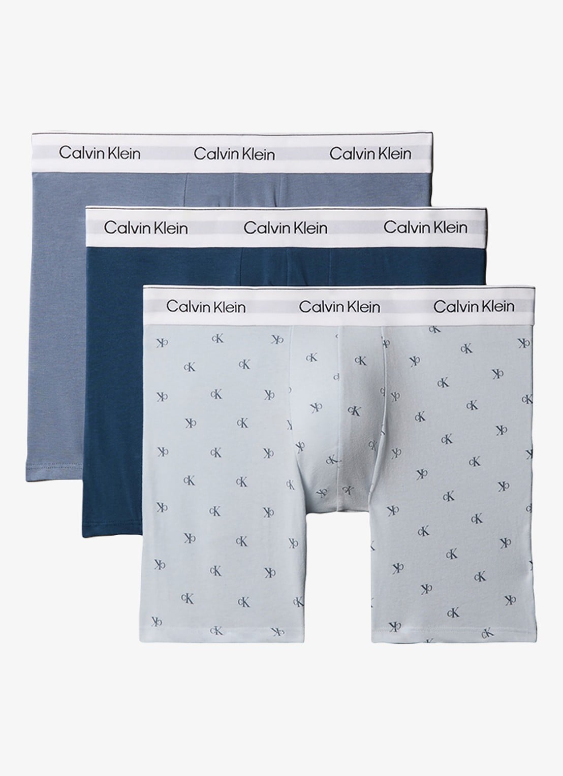 Calvin Klein Boxershorts met logoband in 3-pack - voorkant 5 beige