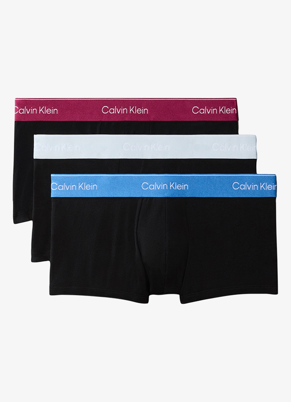 Calvin Klein Boxershorts met logoband in 3-pack - voorkant 2 blauw