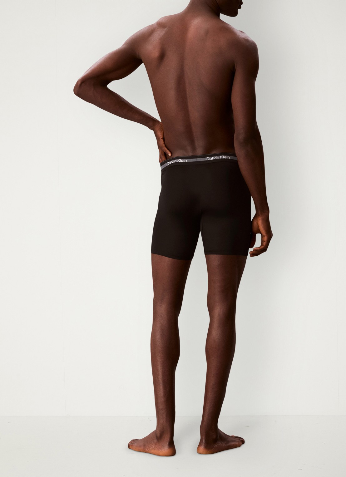 Calvin Klein Boxershorts met logoband in 3-pack - achterkant 4 zwart