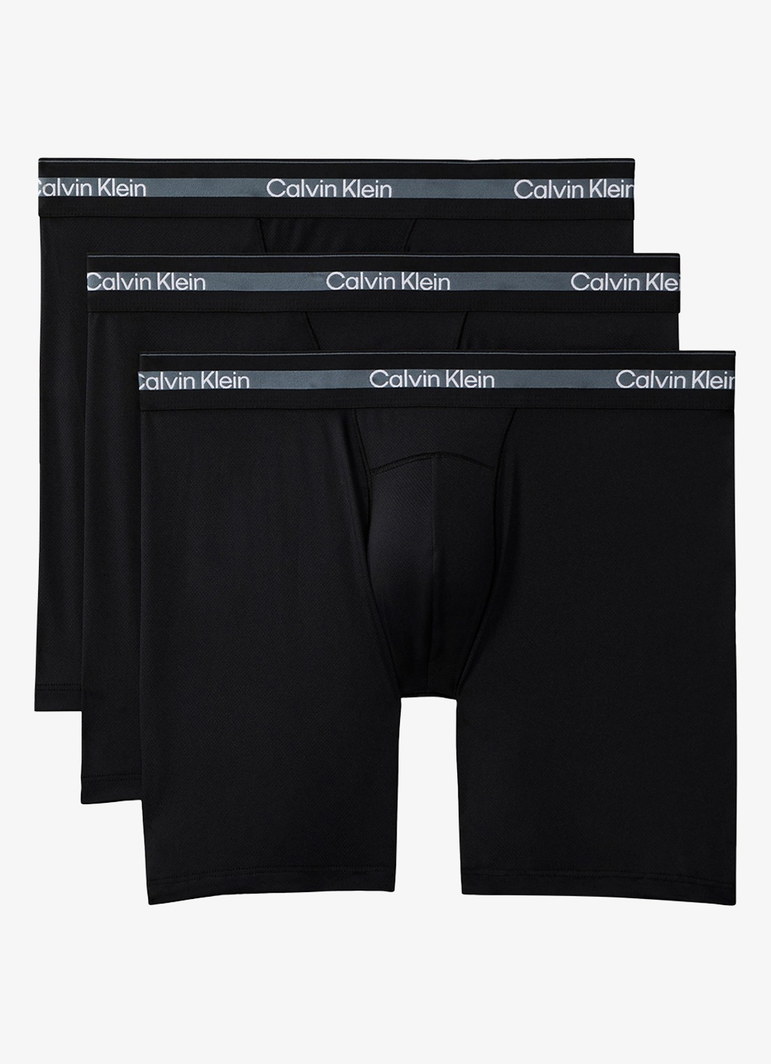 Calvin Klein Boxershorts met logoband in 3-pack - voorkant 5 zwart