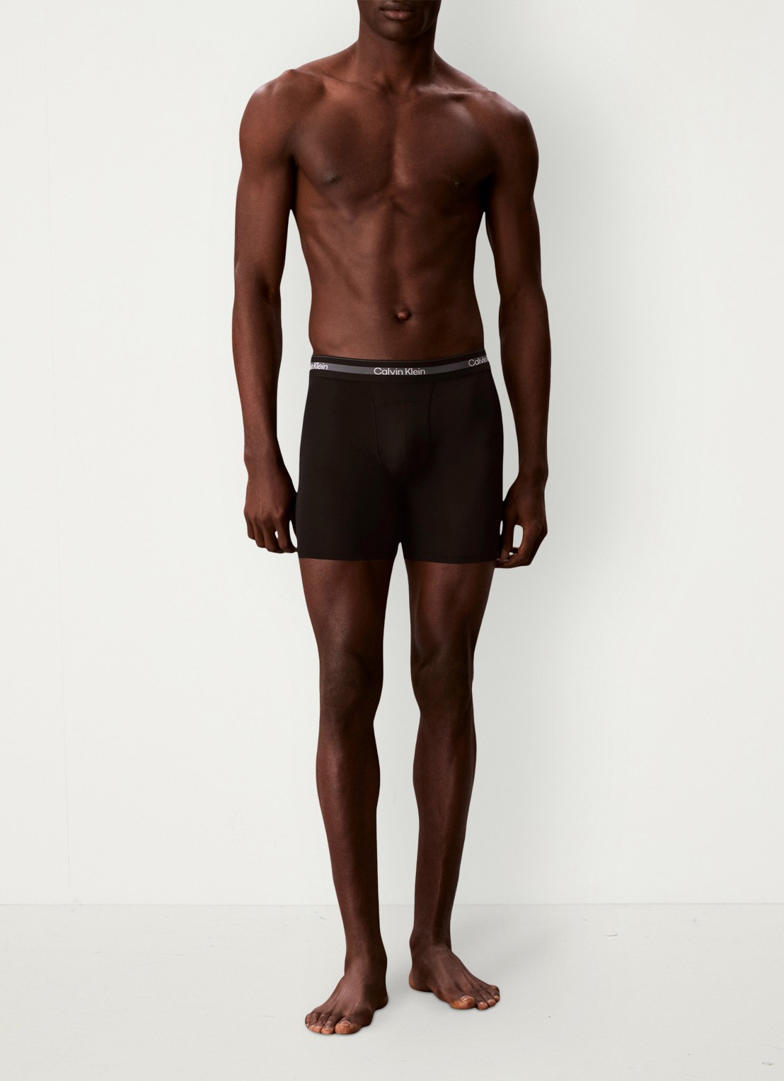 Calvin Klein Boxershorts met logoband in 3-pack - voorkant 6 zwart