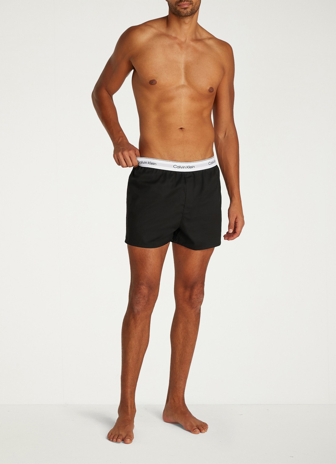 Calvin Klein Boxershorts met logoband in 3-pack - voorkant 5 zwart