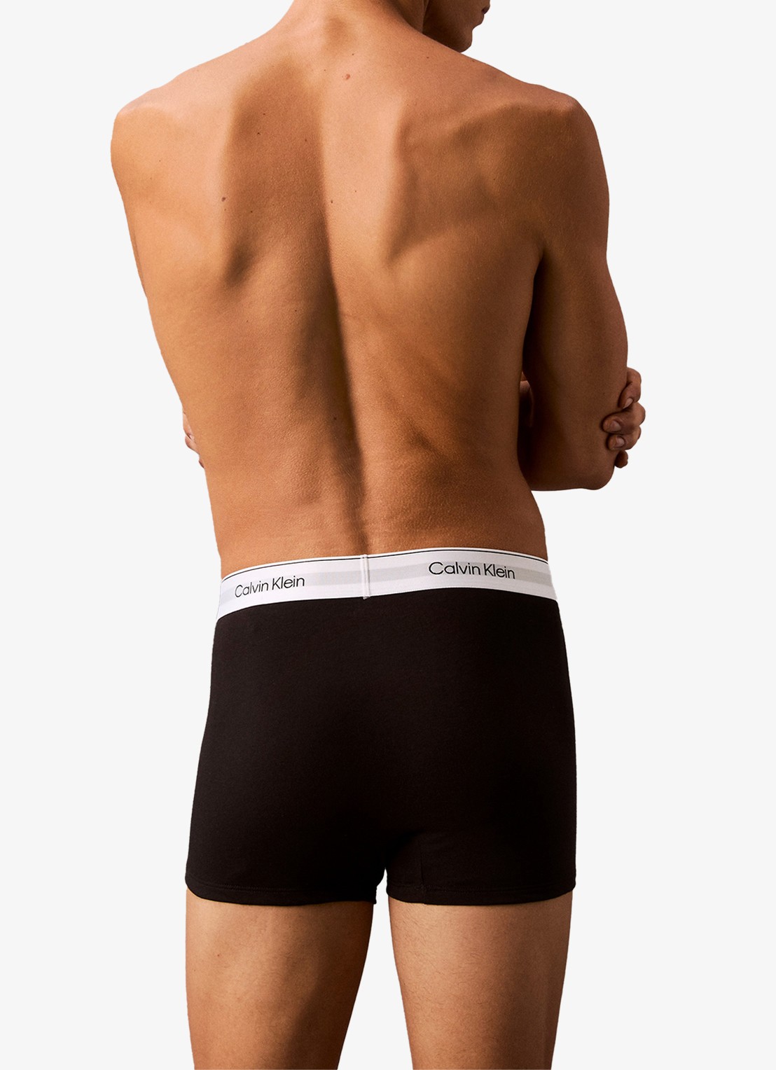 Calvin Klein Boxershorts met logoband in 3-pack - achterkant 3 zwart