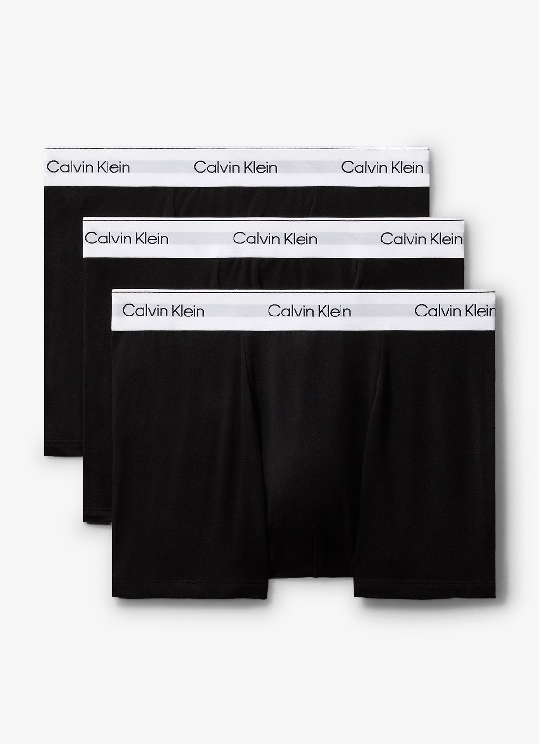 Calvin Klein Boxershorts met logoband in 3-pack - voorkant zwart