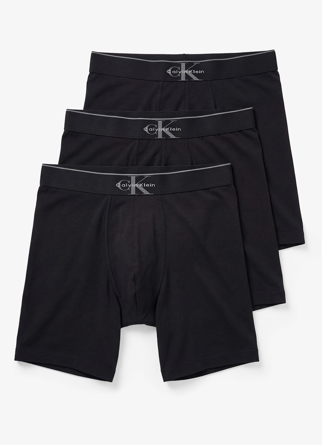 Calvin Klein Boxershorts met logoband in 3-pack - voorkant zwart