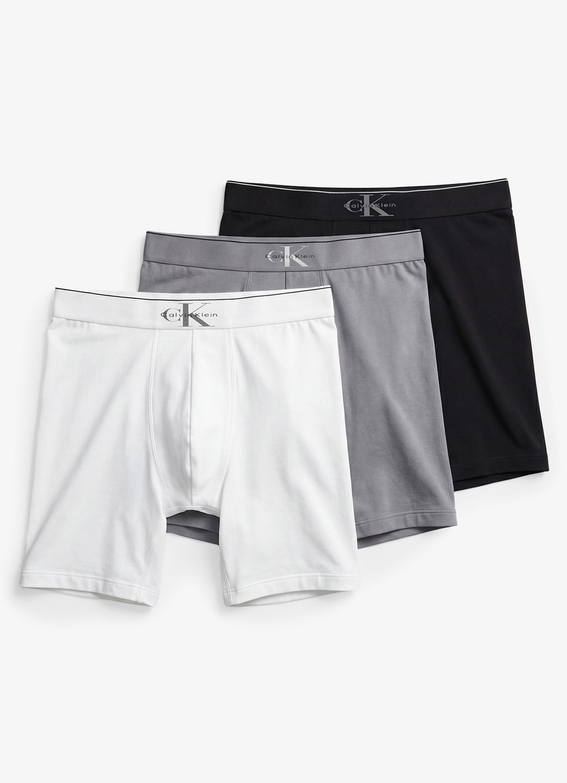 Calvin Klein Boxershorts met logoband in 3-pack - voorkant 3 grijs