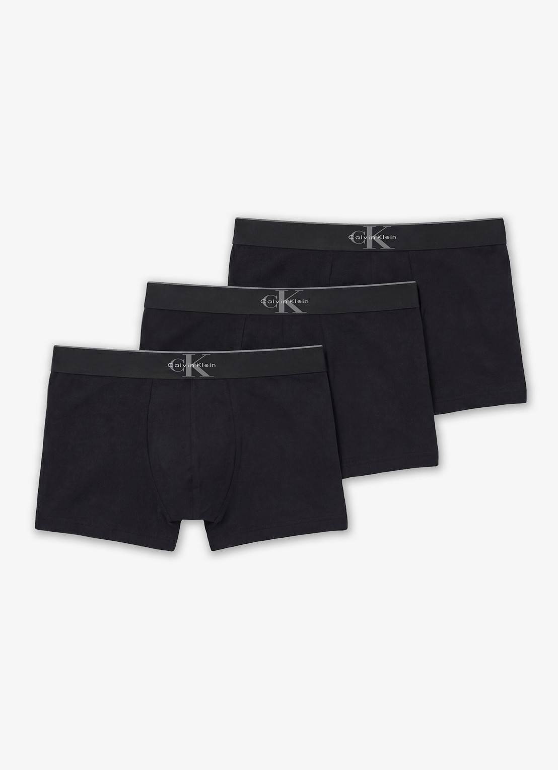 Calvin Klein Boxershorts met logoband in 3-pack - voorkant zwart