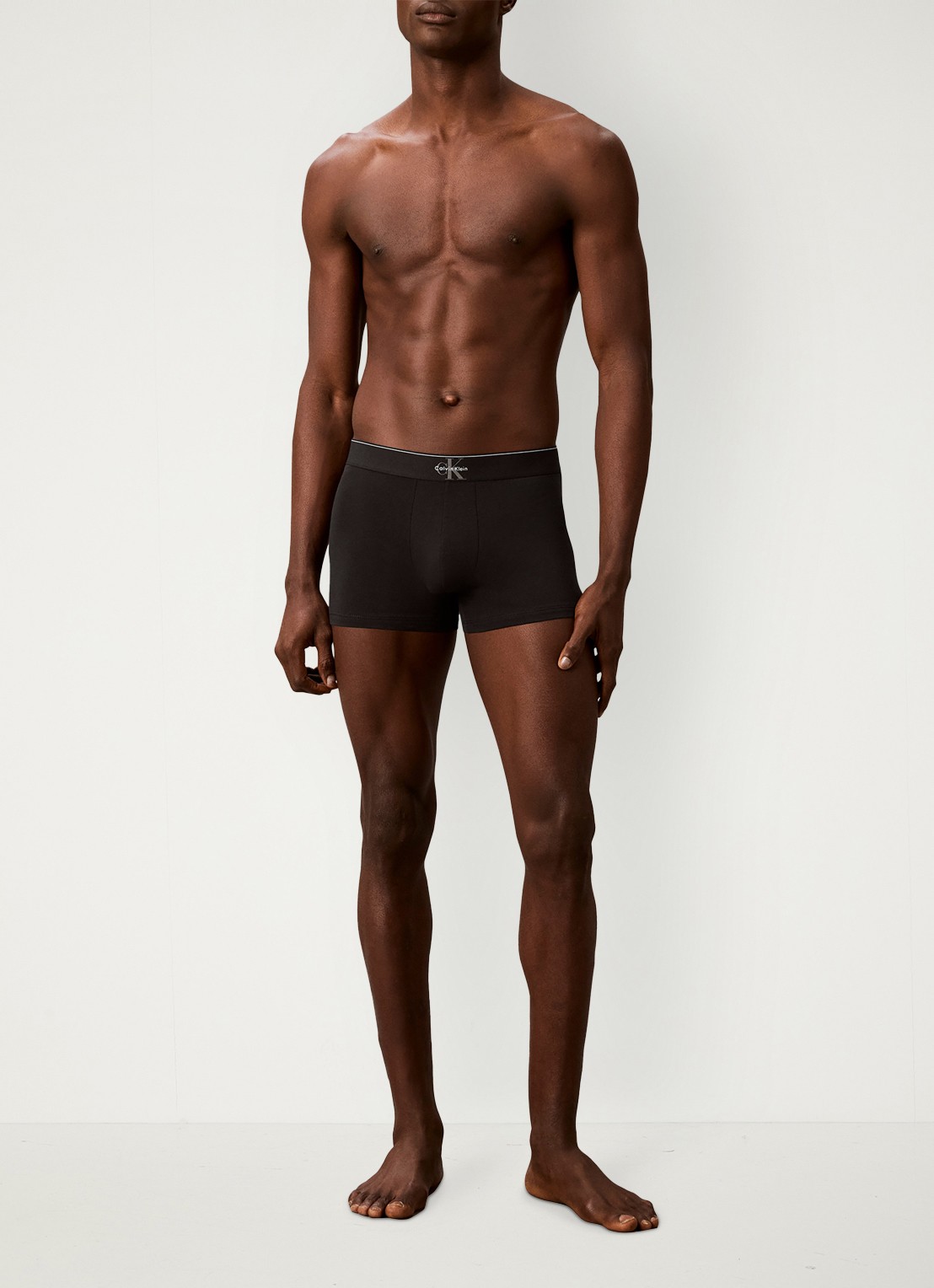 Calvin Klein Boxershorts met logoband in 3-pack - voorkant 2 grijs