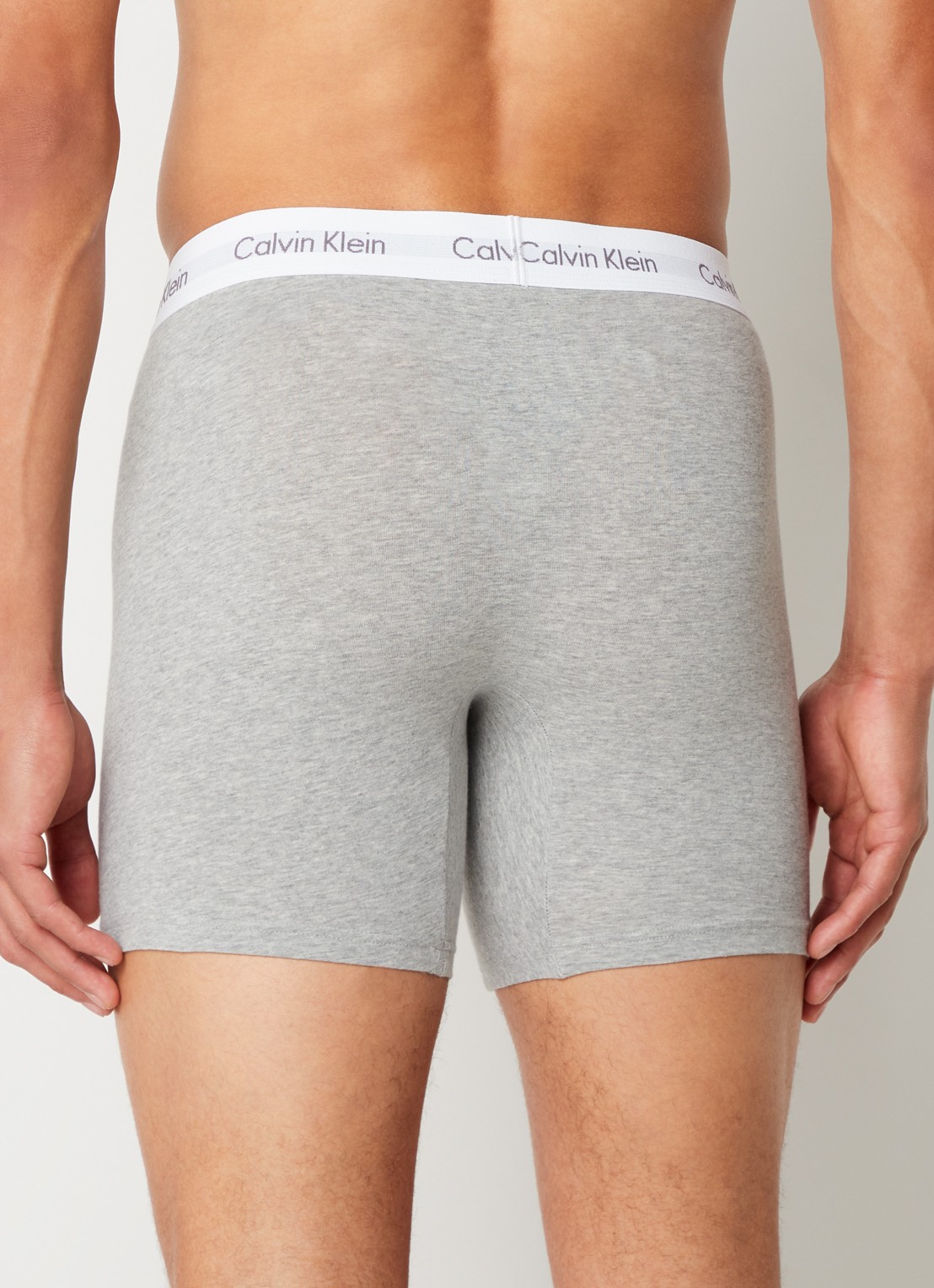 Calvin Klein Boxershorts met logoband in 3-pack - achterkant grijs
