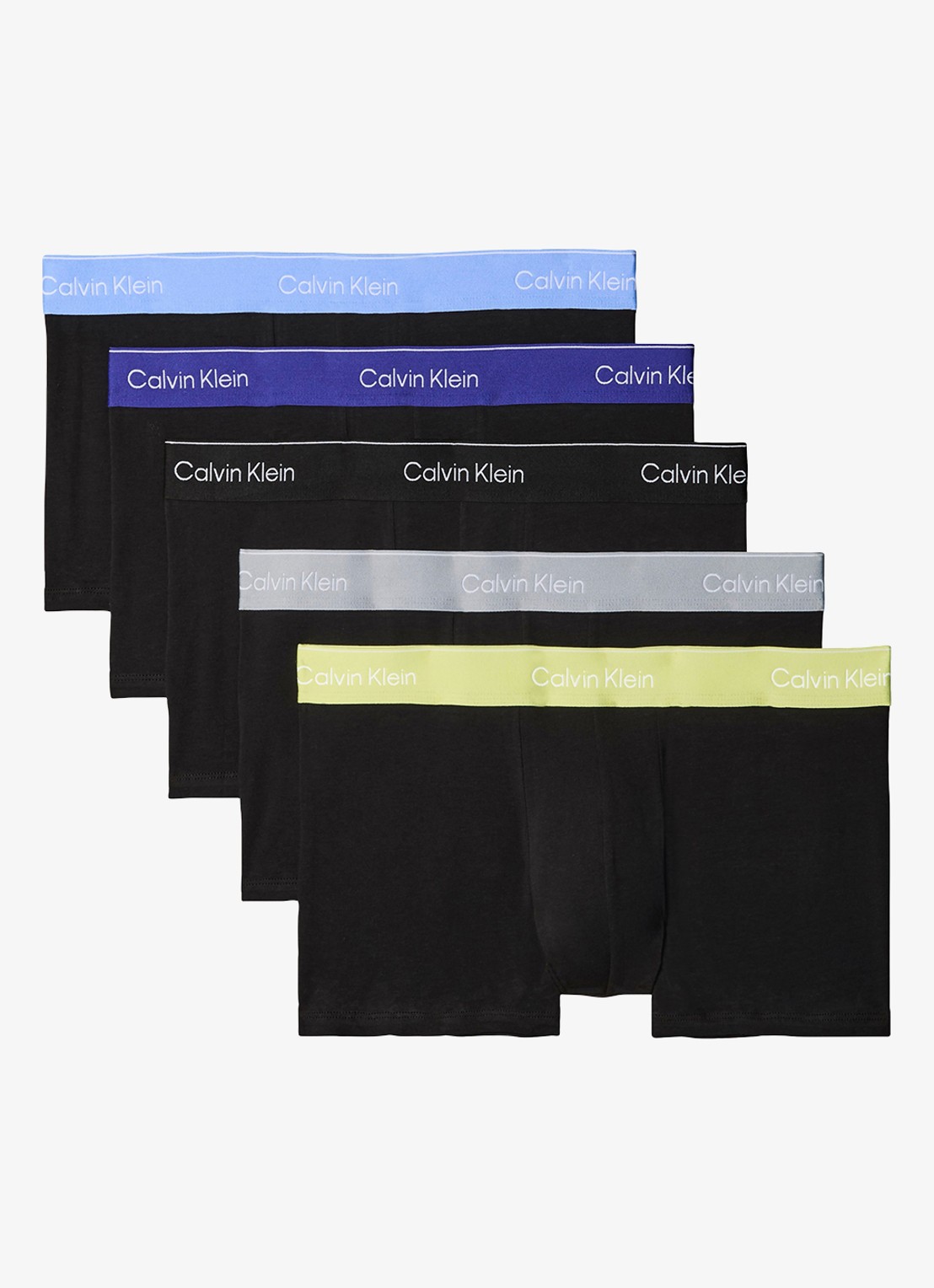 Calvin Klein Boxershorts met logoband in 5-pack - voorkant 4 blauw