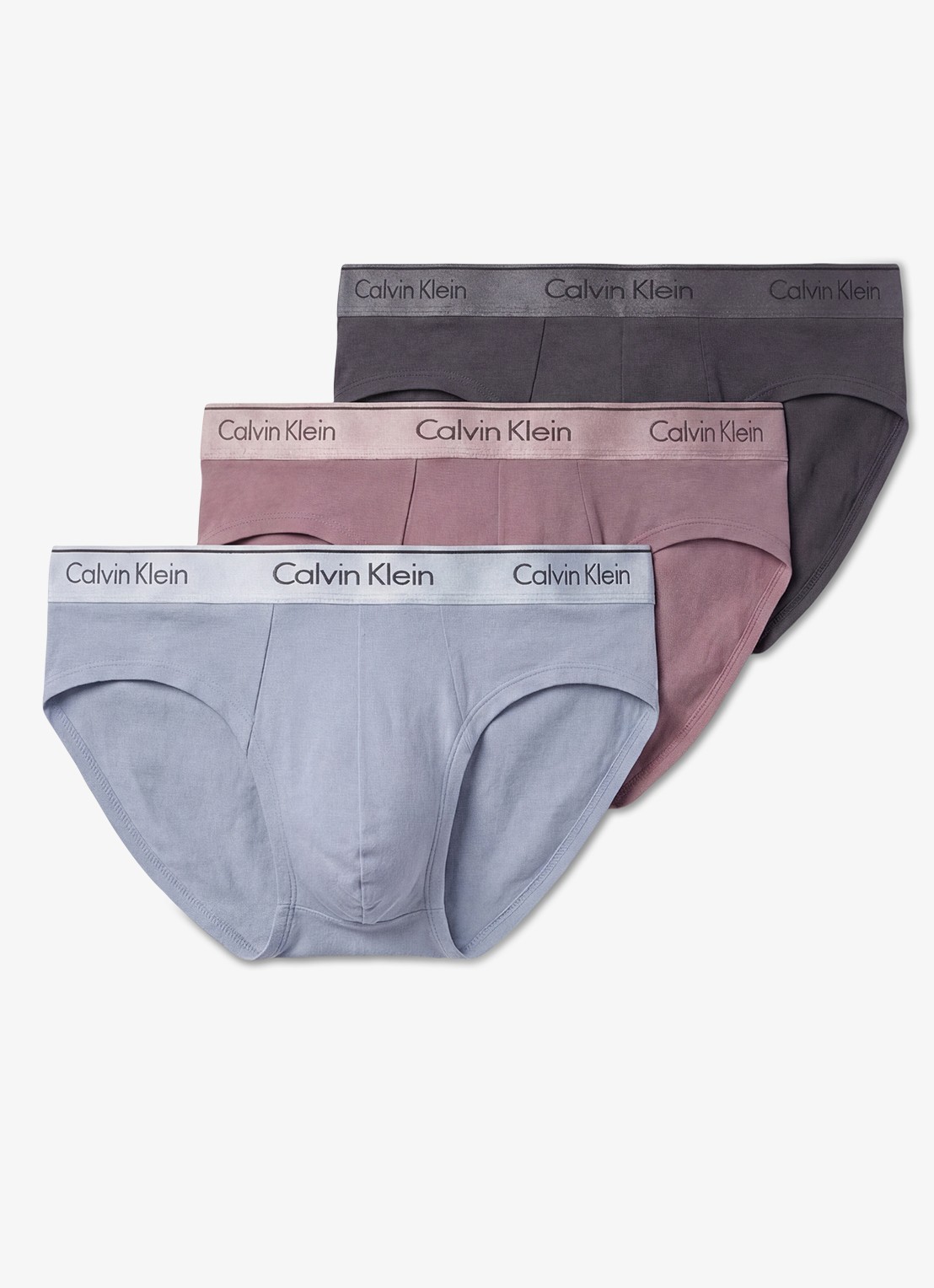 Calvin Klein Boxerslip met logoband in 3-pack - voorkant 2 blauw