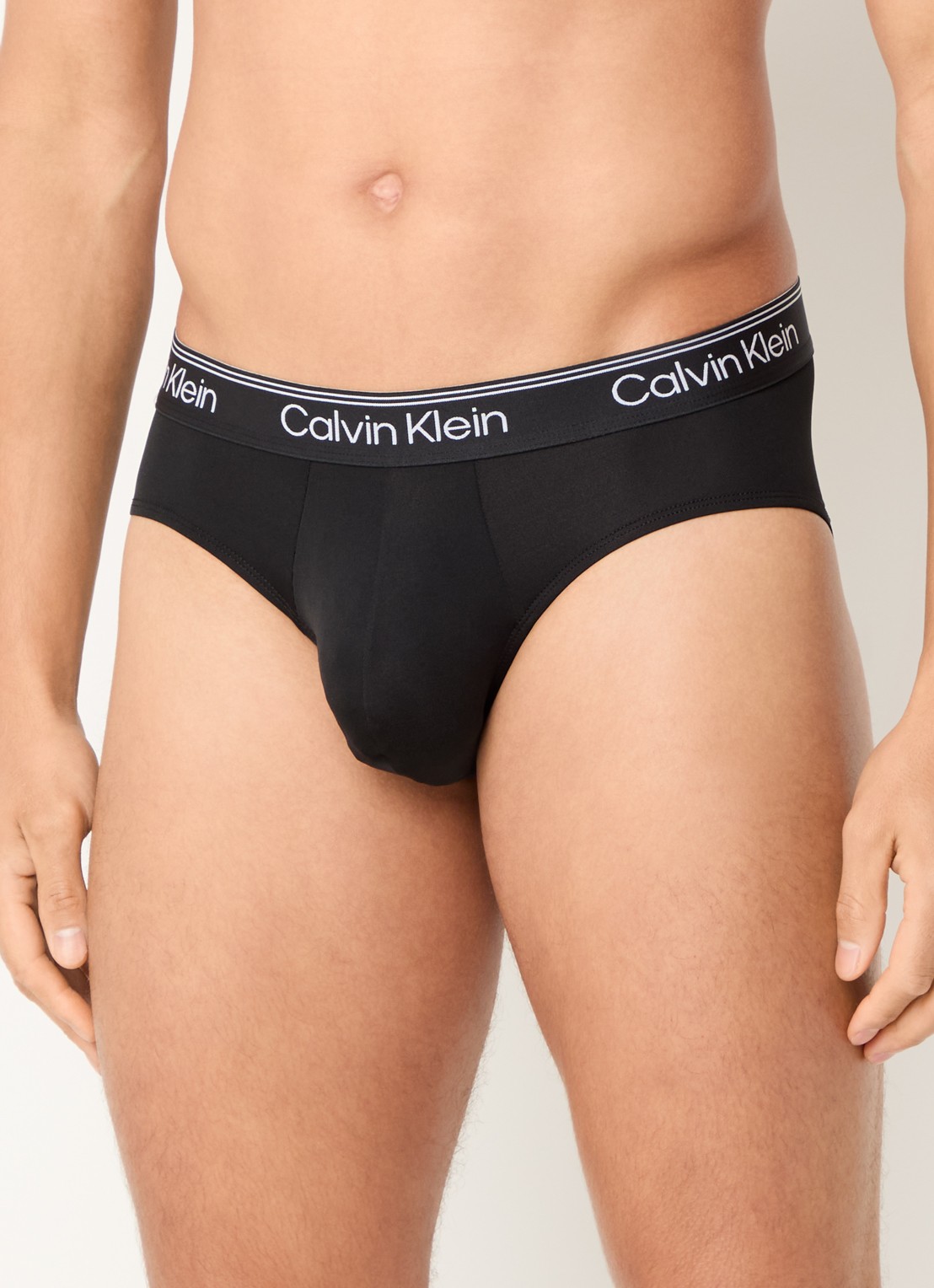 Calvin Klein Boxerslips met logoband in 3-pack - voorkant 4 zwart