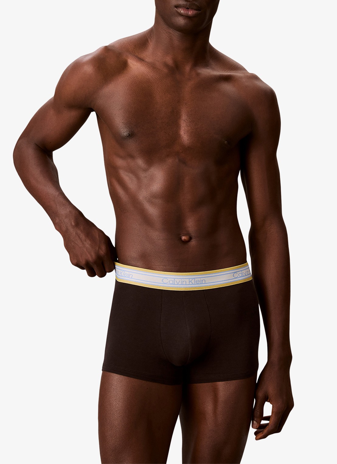 Calvin Klein Boxerslips met logoband in 3-pack - detail beige