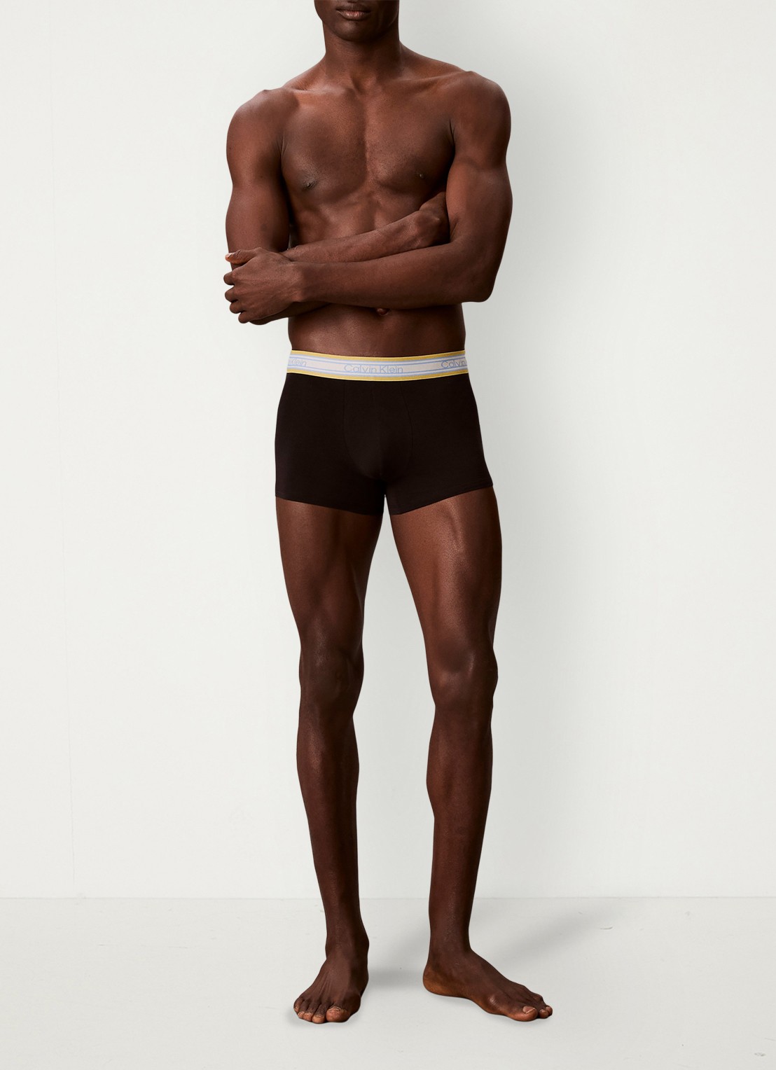 Calvin Klein Boxerslips met logoband in 3-pack - voorkant 4 beige