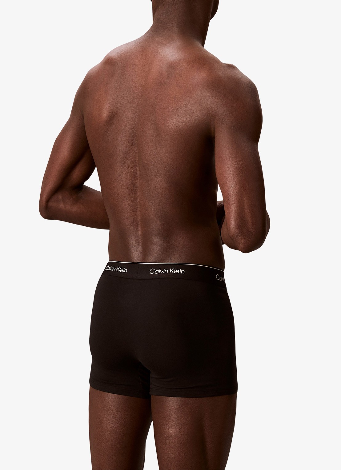 Calvin Klein Boxerslips met logoband in 3-pack - achterkant 3 donkerblauw
