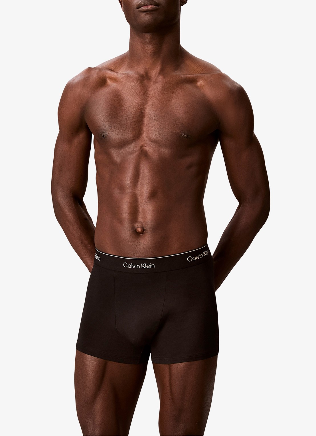 Calvin Klein Boxerslips met logoband in 3-pack - detail donkerblauw