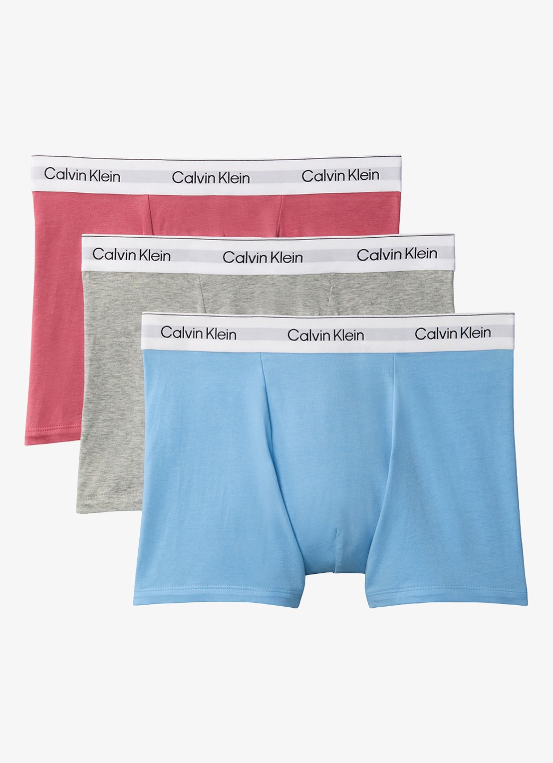 Calvin Klein Boxerslips met logoband in 3-pack - voorkant 3 paars