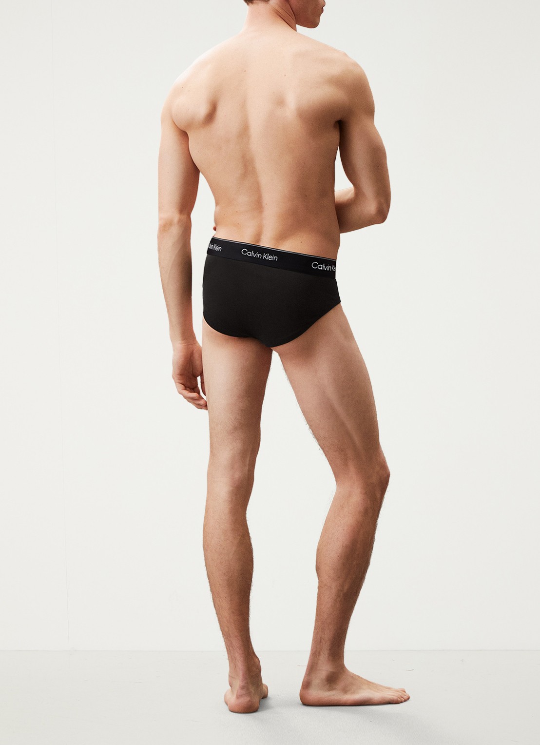 Calvin Klein Boxerslips met logoband in 3-pack - achterkant diepzwart
