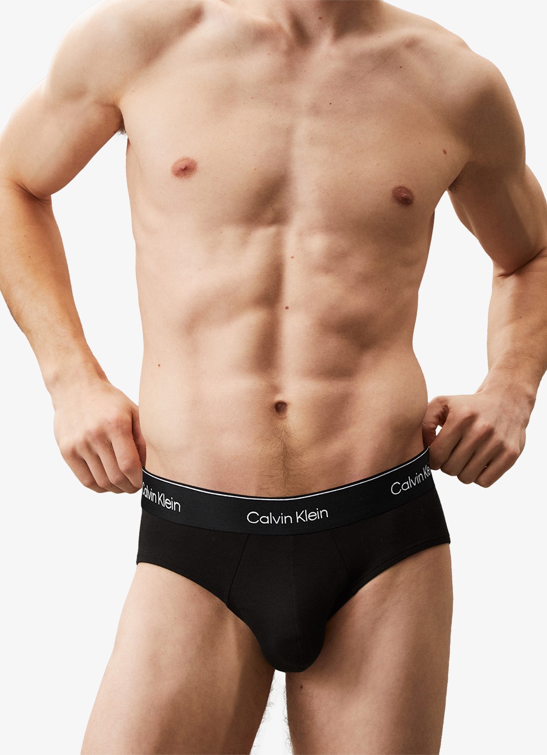 Calvin Klein Boxerslips met logoband in 3-pack - detail 2 diepzwart