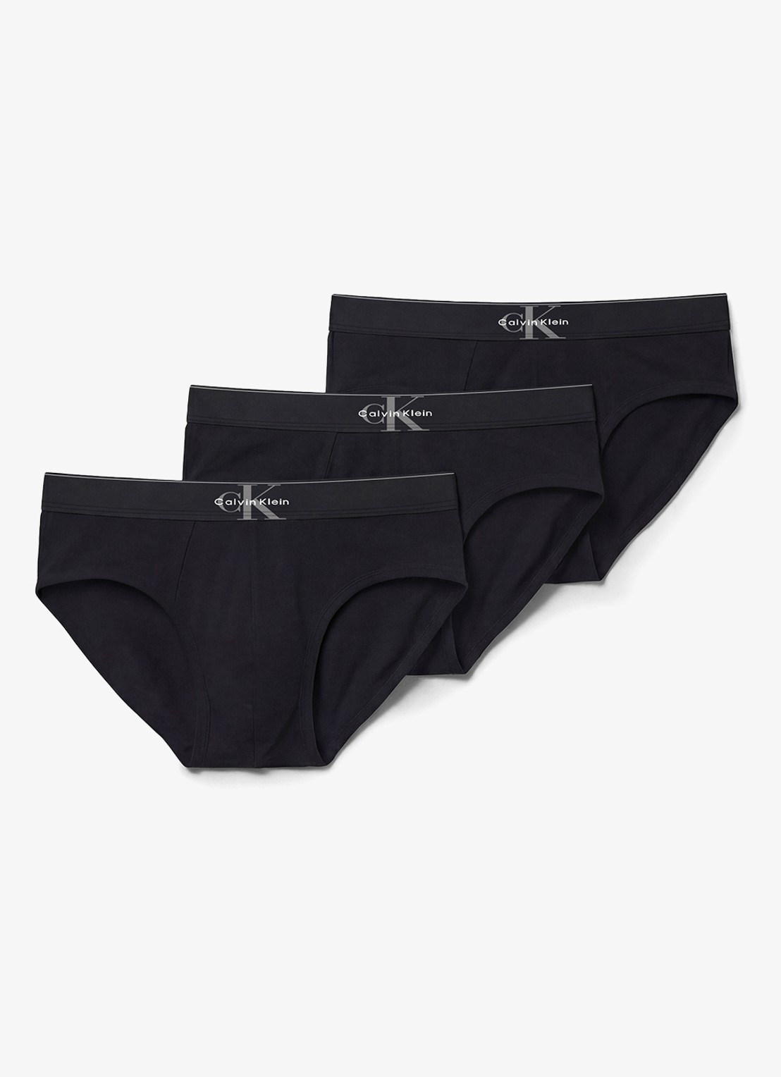 Calvin Klein Boxerslips met logoband in 3-pack - voorkant zwart