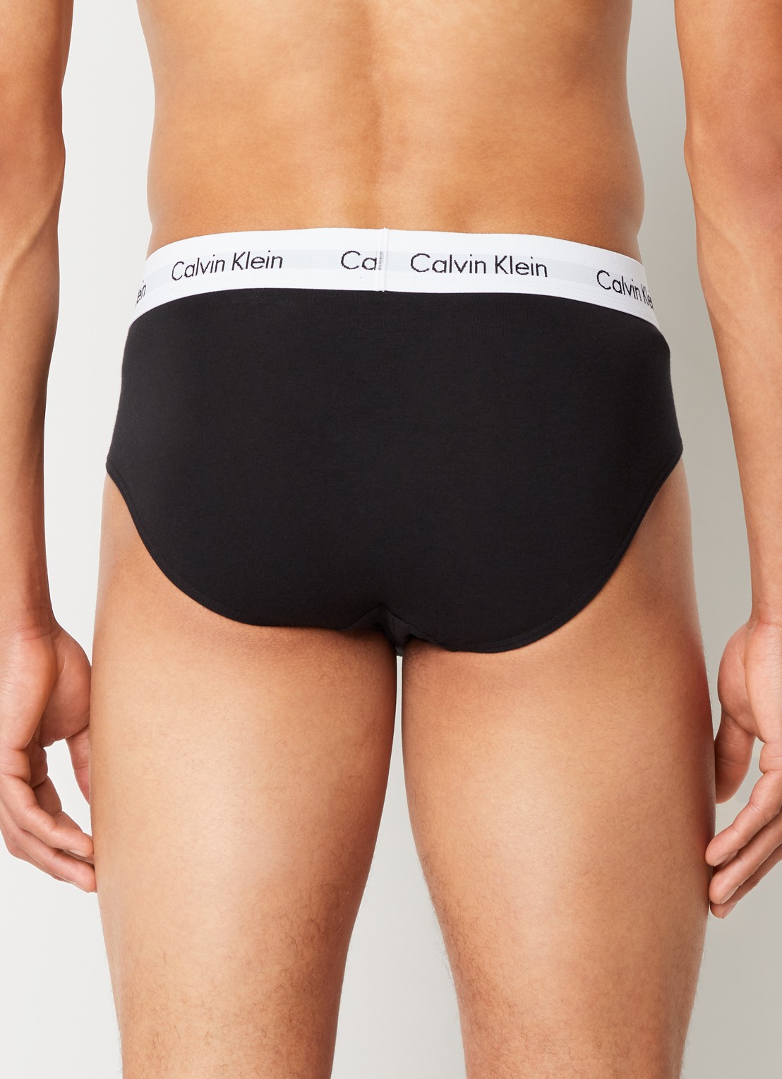 Calvin Klein Boxerslips met logoband in 3-pack - achterkant 4 zwart