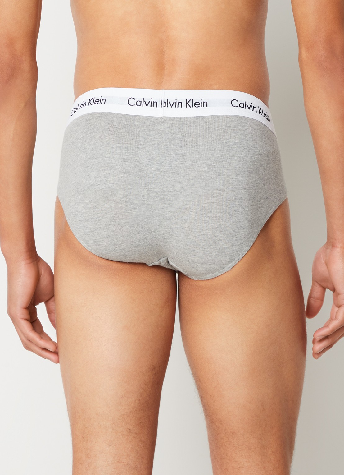 Calvin Klein Boxerslips met logoband in 3-pack - achterkant grijs