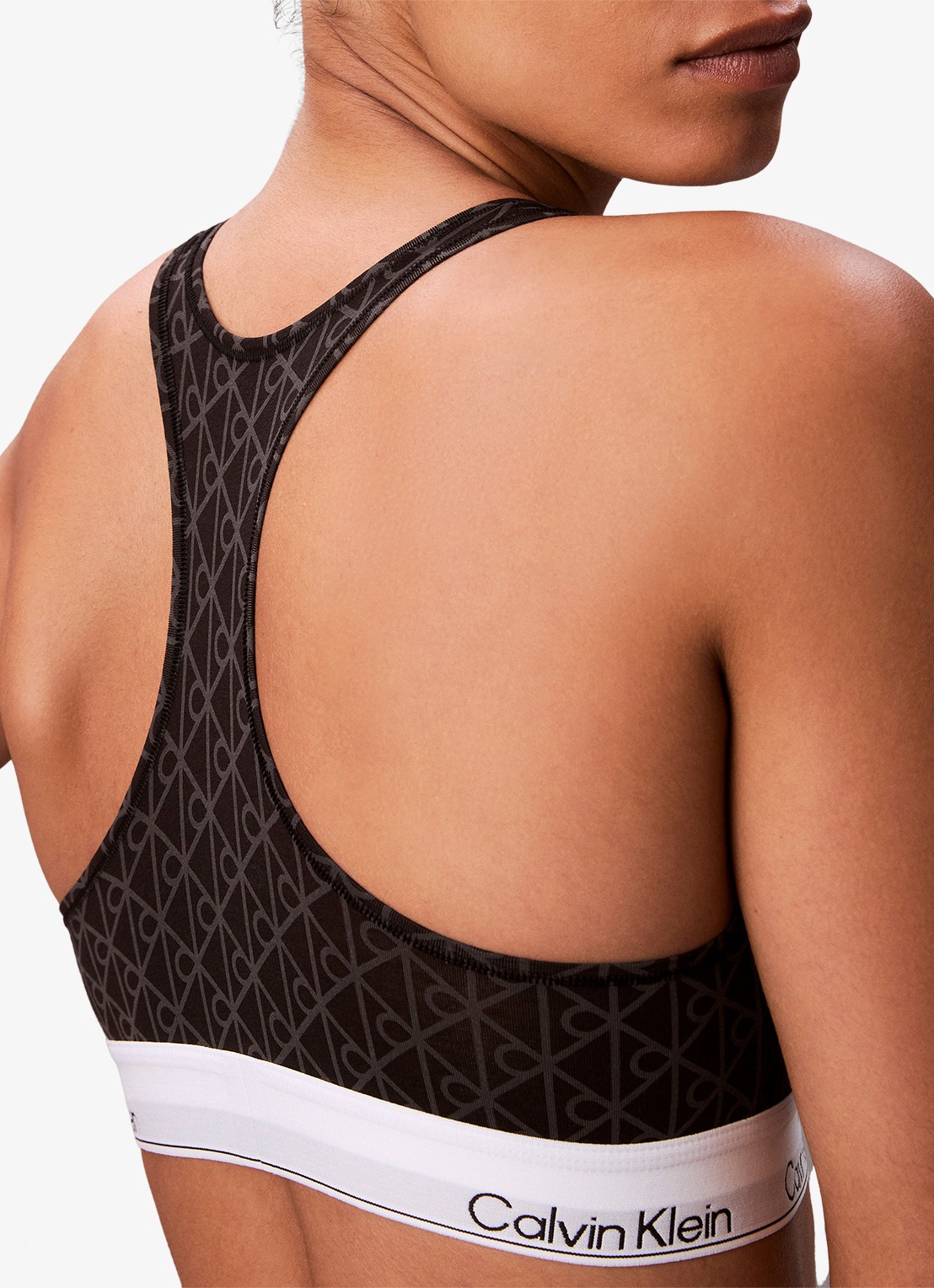 Calvin Klein Bralette met logoband - detail 4 antraciet