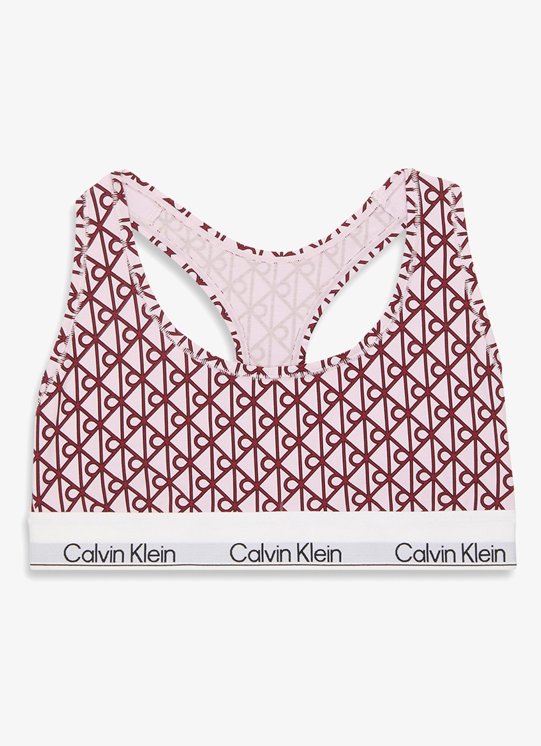 Calvin Klein Bralette met logoband - voorkant 5 roze