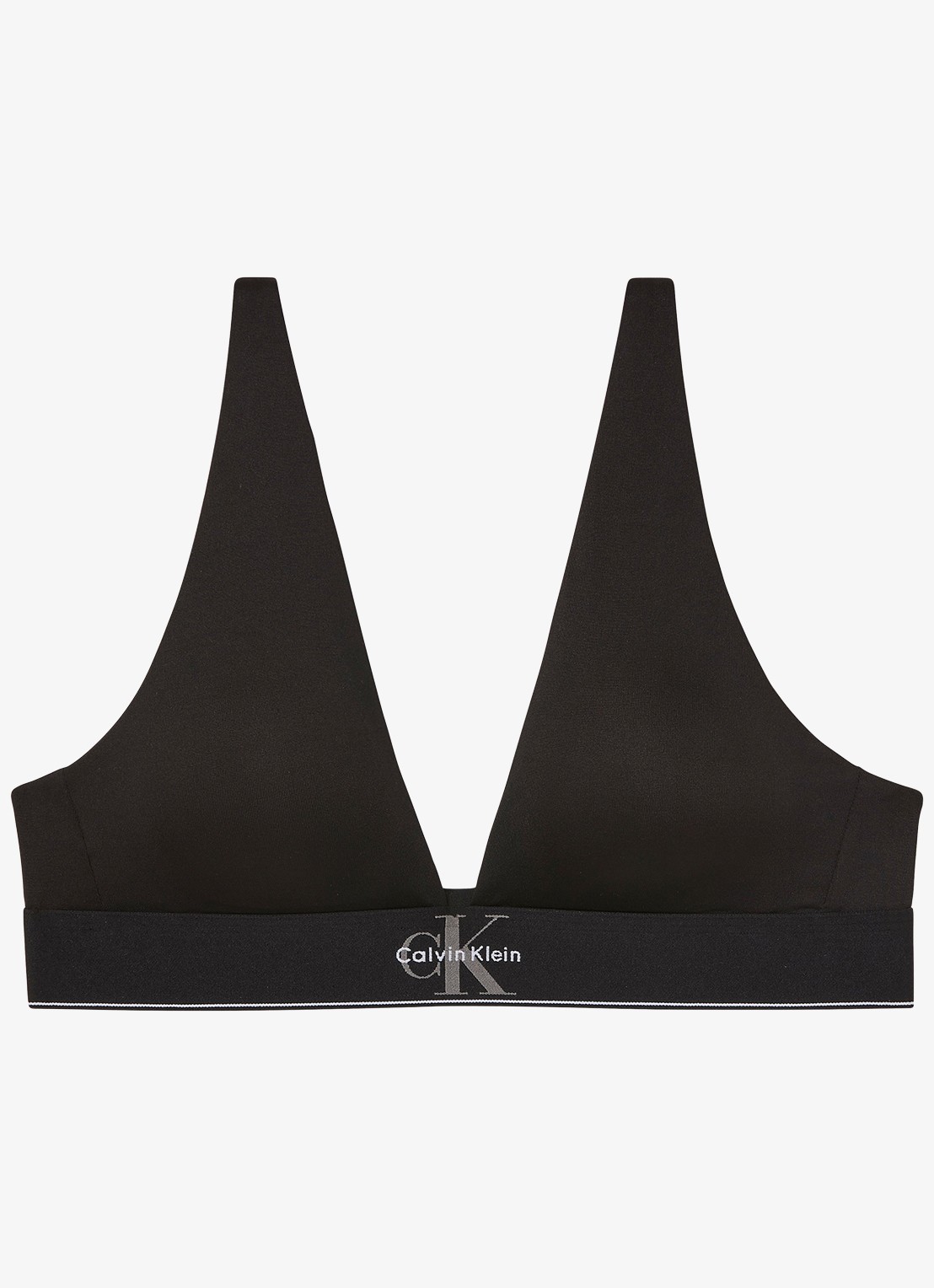 Calvin Klein Bralette met logoband - voorkant 5 zwart