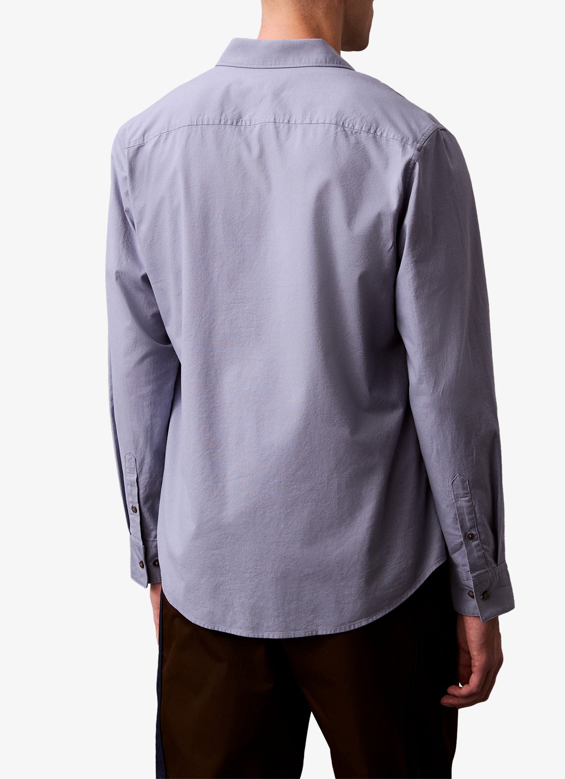 Calvin Klein Classix Oxford regular fit overhemd met logoborduring - achterkant 5 blauw