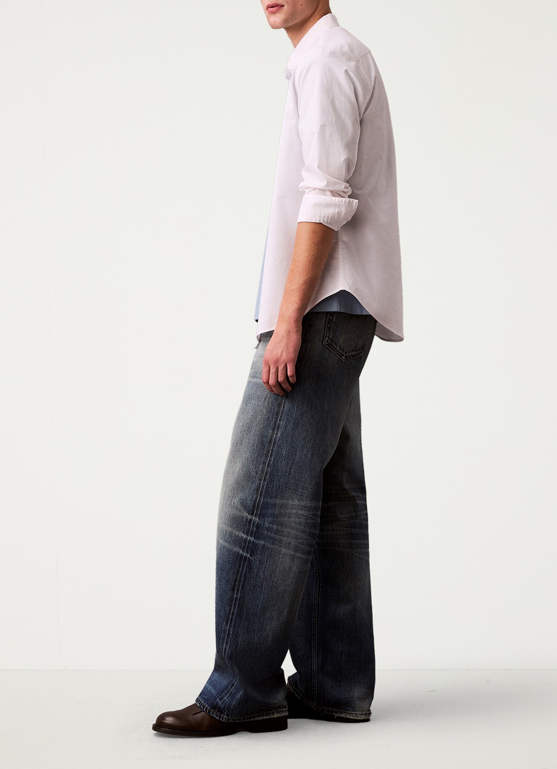 Calvin Klein Classix Oxford regular fit overhemd met logoborduring - voorkant 3 wit