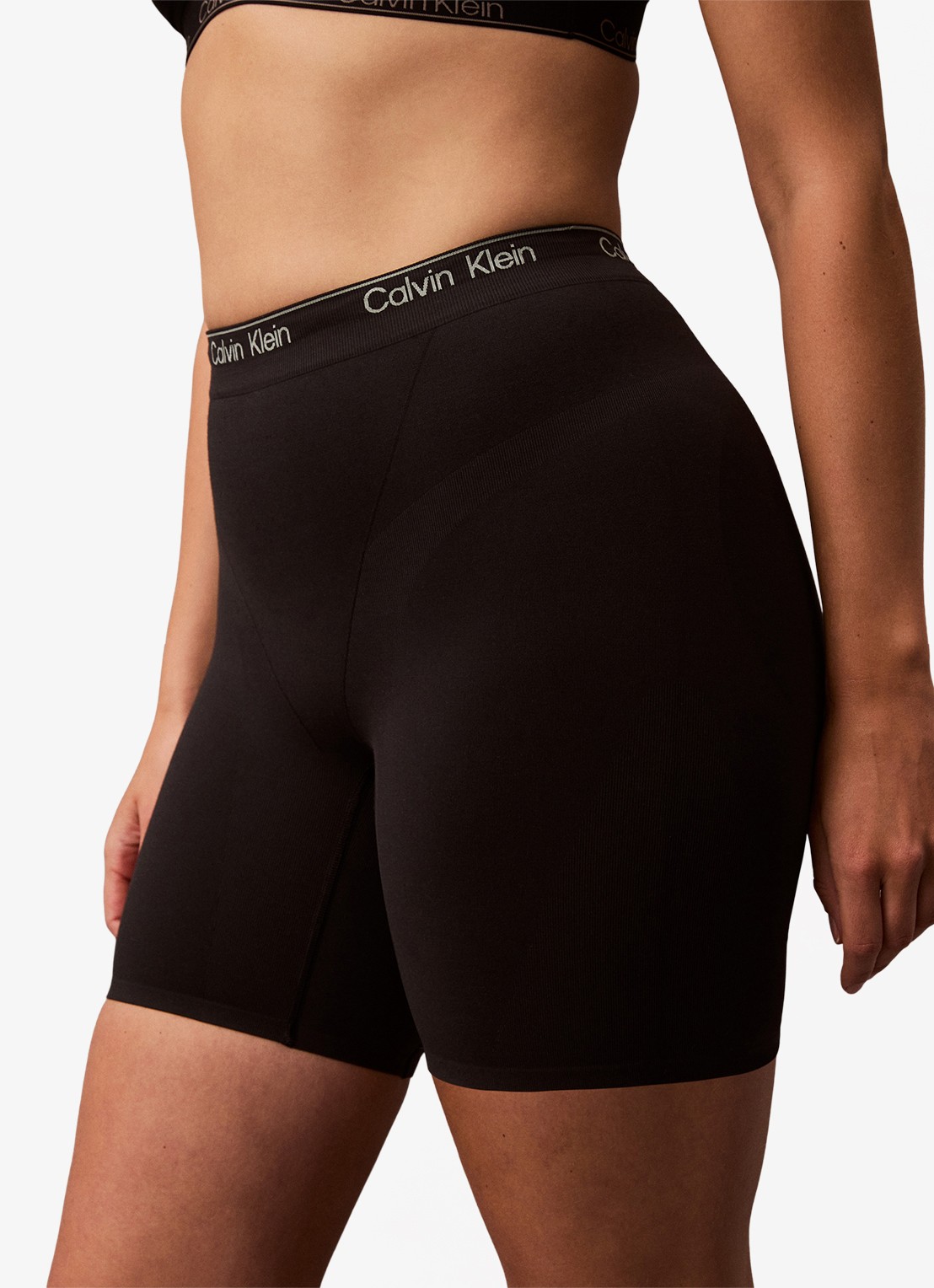 Calvin Klein Corrigerende short met logoband - detail 7 zwart