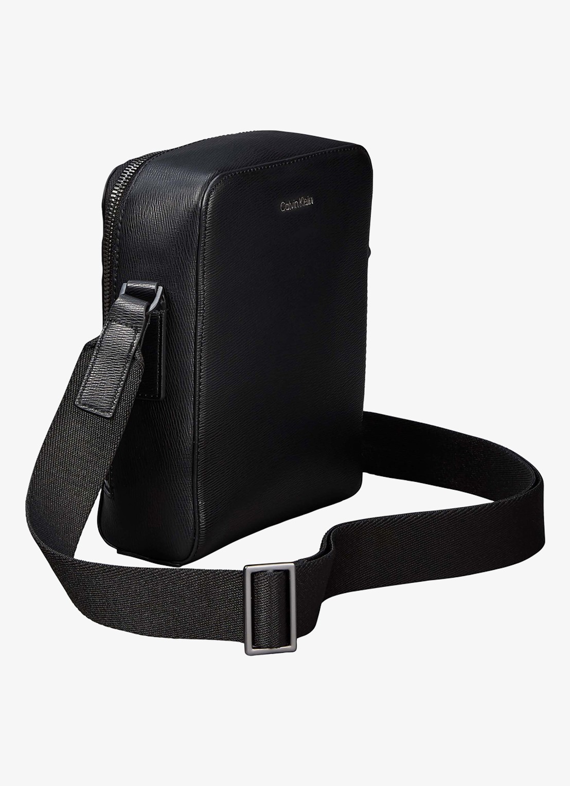 Calvin Klein Crossbodytas met logo en verstelbare schouderriem - detail 2 zwart