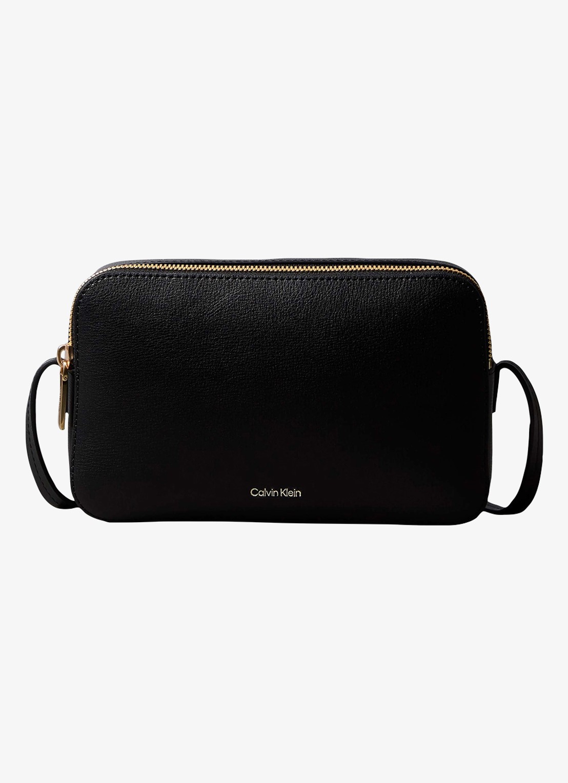 Calvin Klein Crossbodytas met logo - voorkant 2 zwart