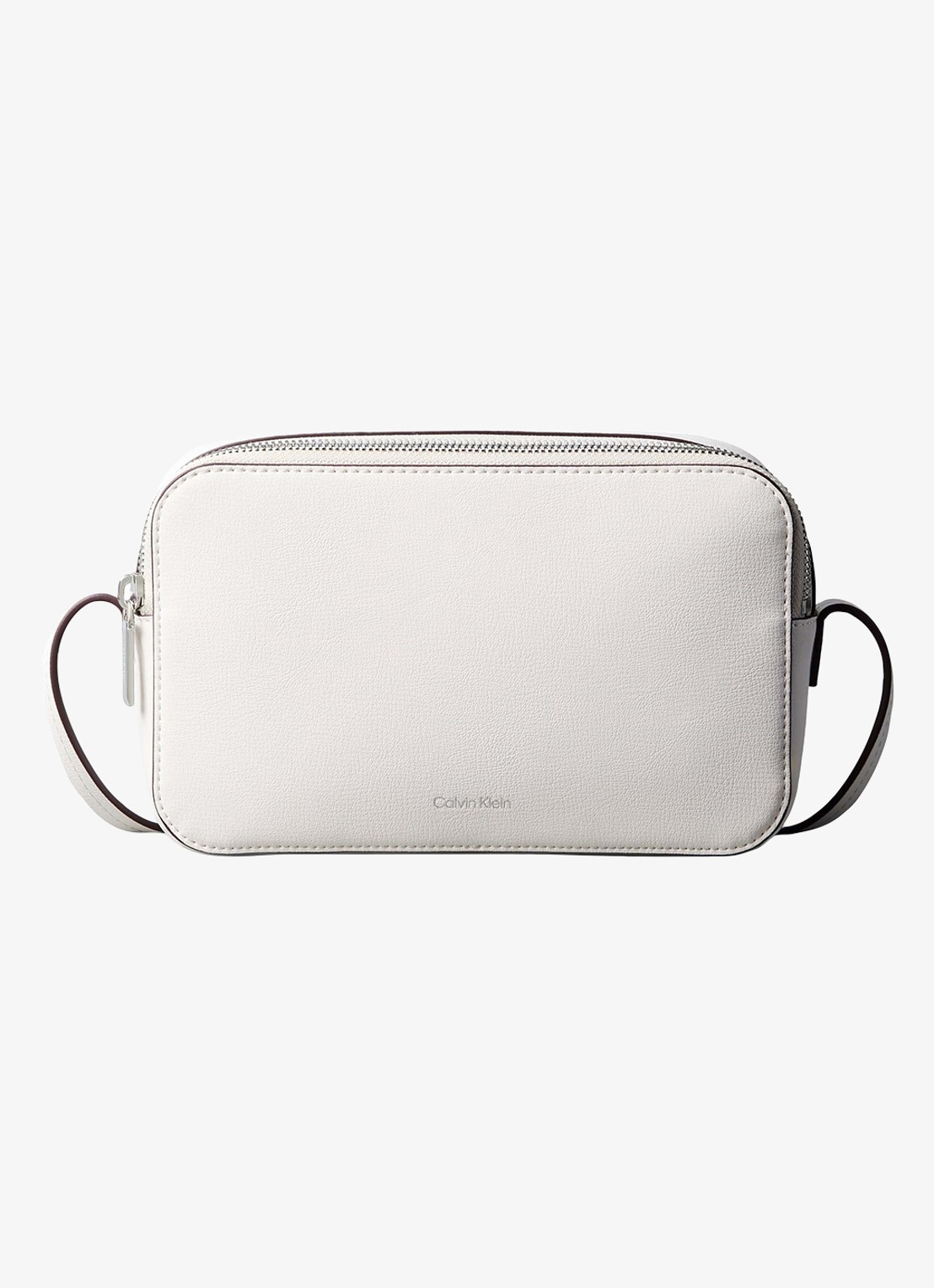 Calvin Klein Crossbodytas met logo - voorkant 2 wit