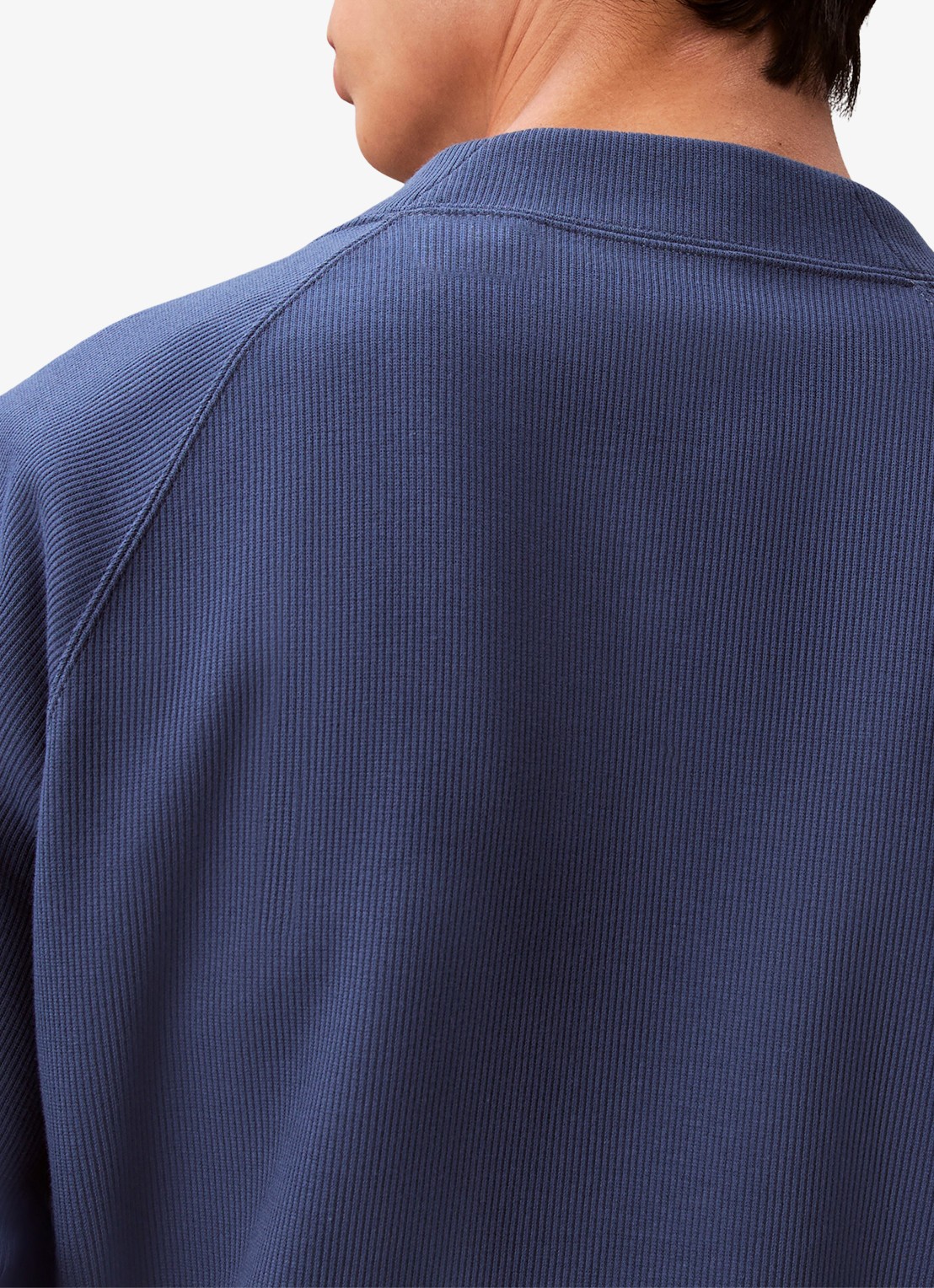 Calvin Klein Fijngebreid vest met logo - detail 3 blauwgrijs